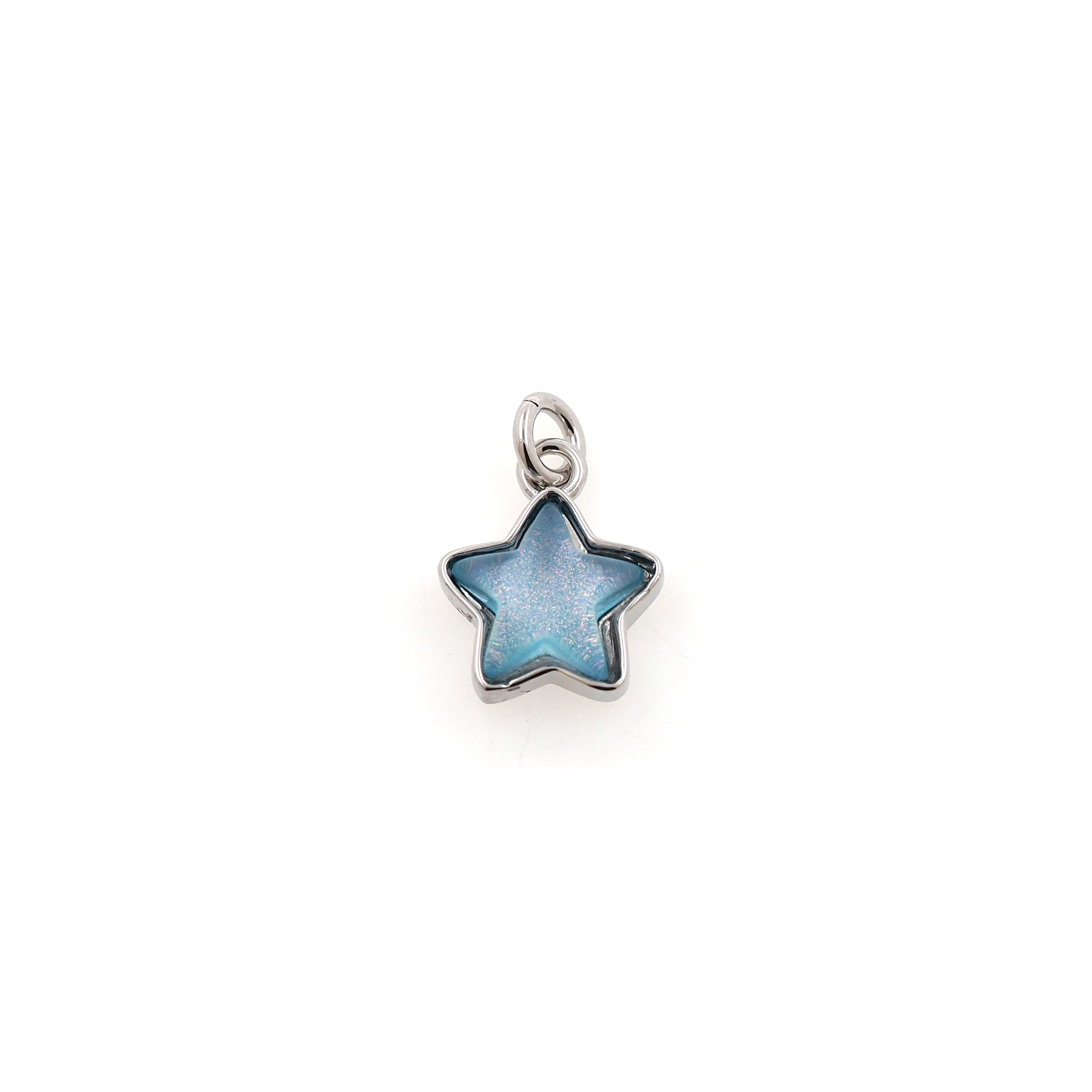 18K Gold Filled Star Pendant,Celestial Charm Earrings Necklace for DIY Jewelry Making Supply