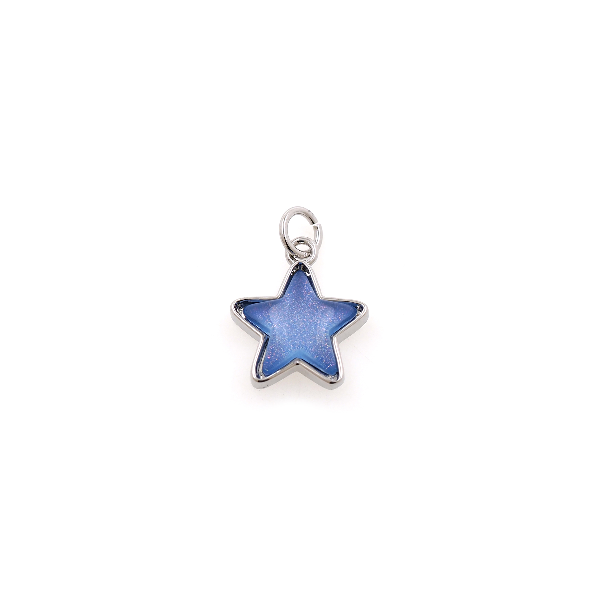 18K Gold Filled Star Pendant,Celestial Charm Earrings Necklace for DIY Jewelry Making Supply