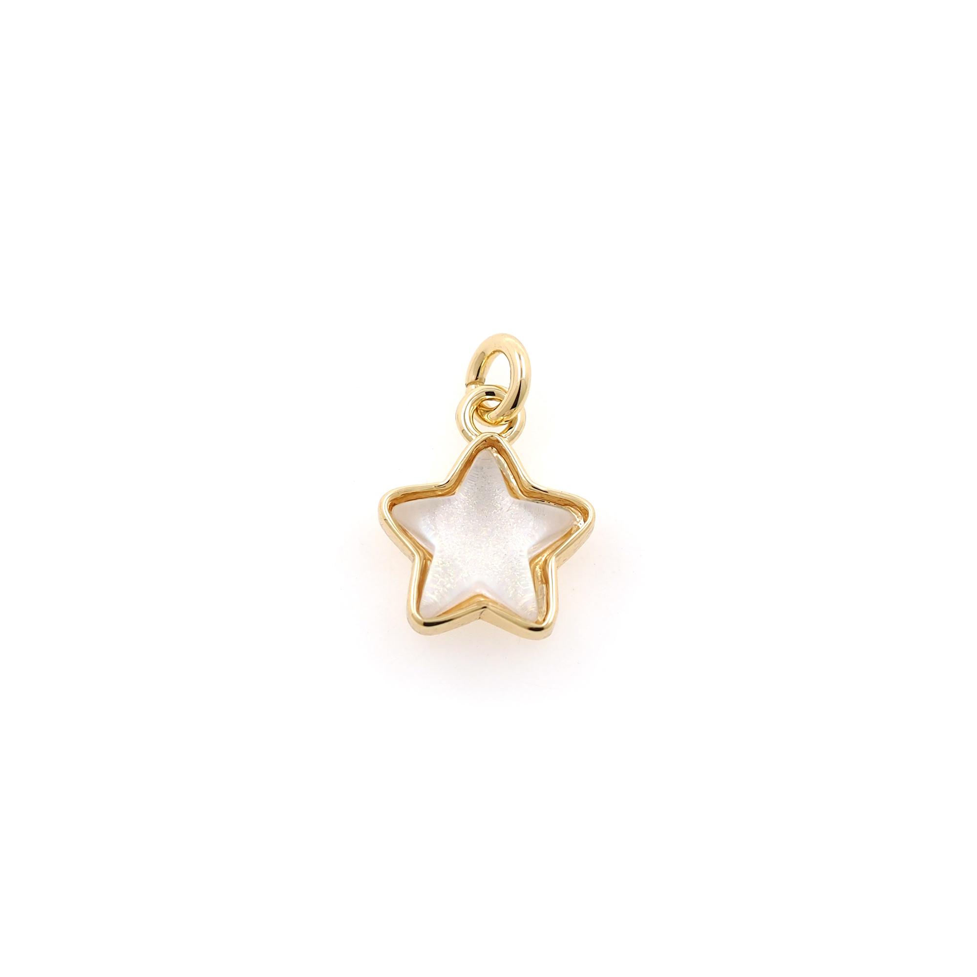 18K Gold Filled Star Pendant,Celestial Charm Earrings Necklace for DIY Jewelry Making Supply