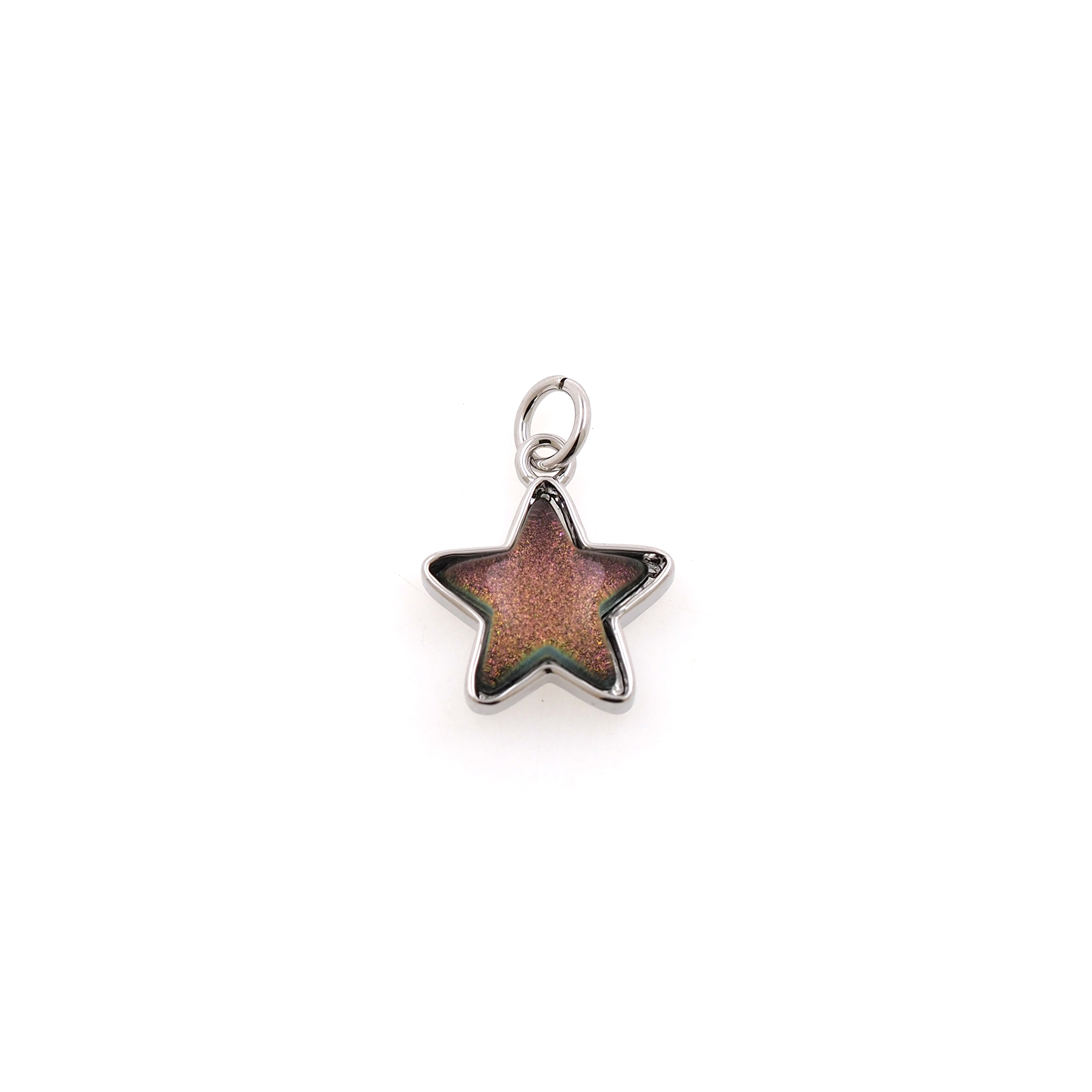 18K Gold Filled Star Pendant,Celestial Charm Earrings Necklace for DIY Jewelry Making Supply