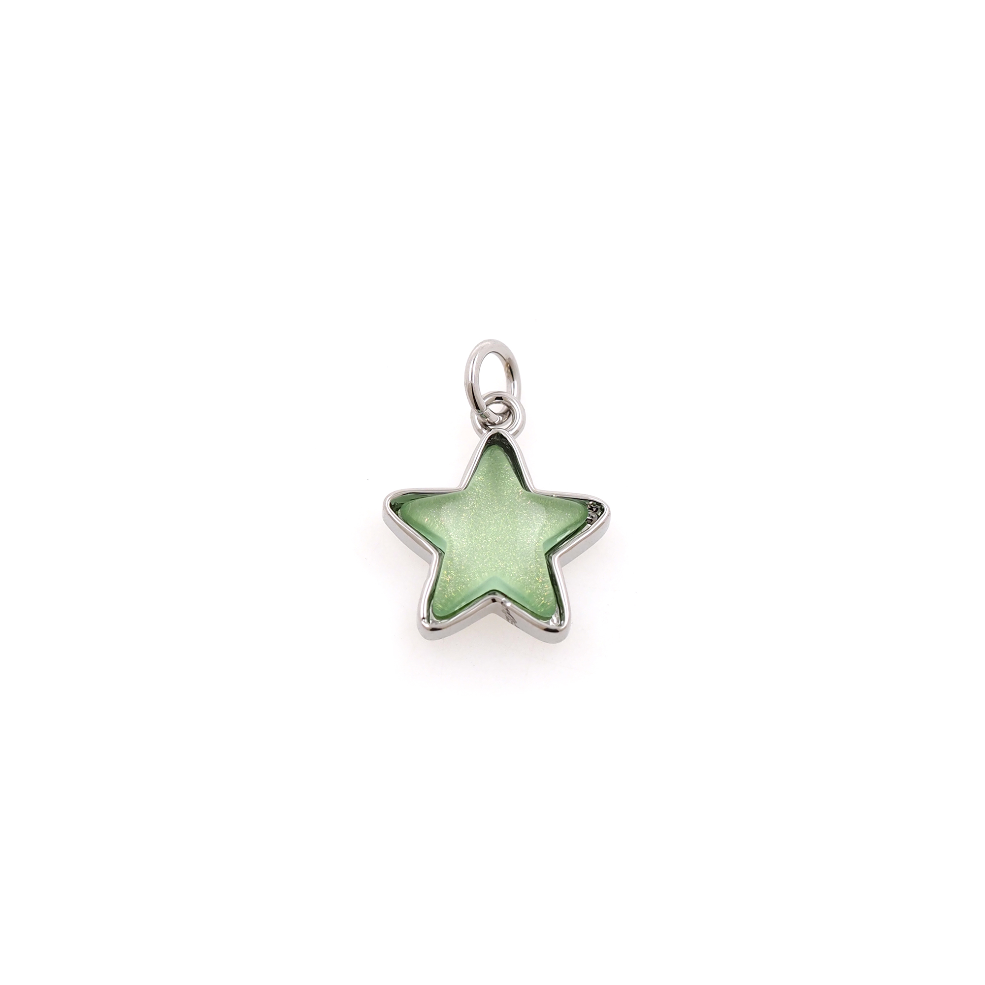 18K Gold Filled Star Pendant,Celestial Charm Earrings Necklace for DIY Jewelry Making Supply