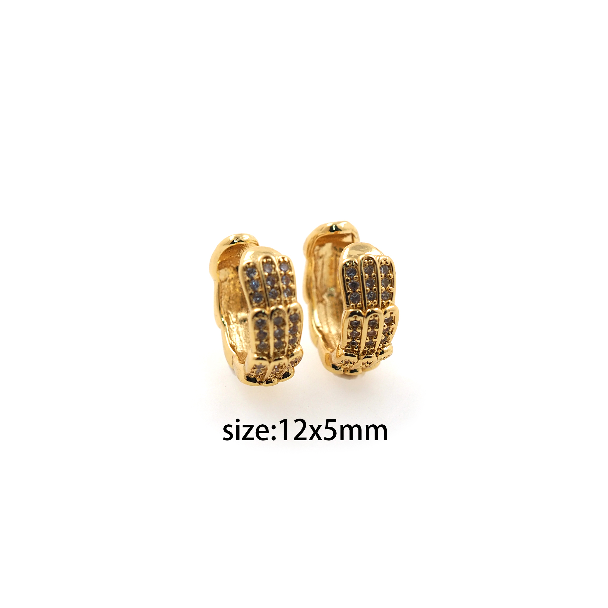 18K Gold Filled CZ Ear Clip Earrings,Zirconia Ear Clips,Clip on Earrings,Minimalist Ear Cuff