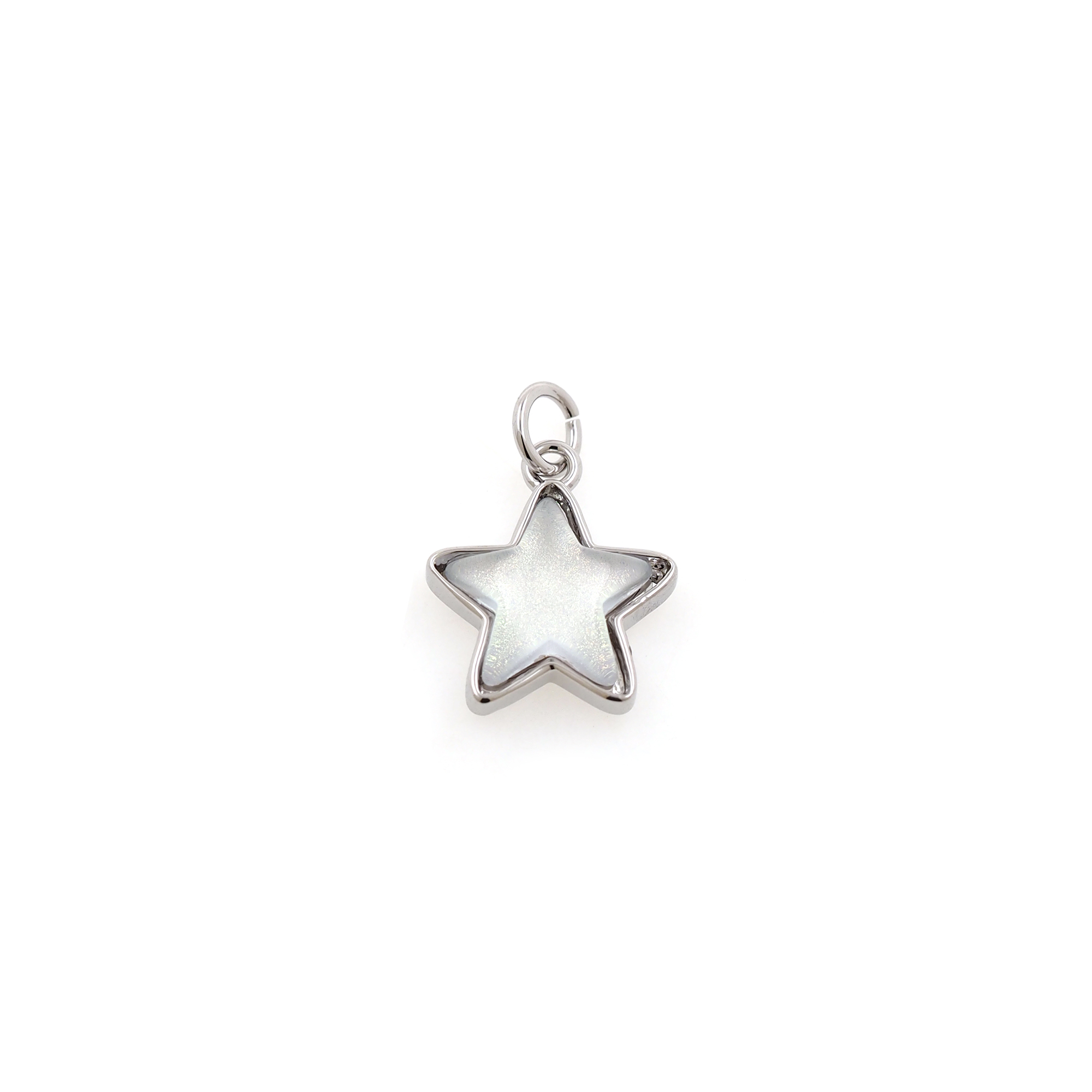 18K Gold Filled Star Pendant,Celestial Charm Earrings Necklace for DIY Jewelry Making Supply