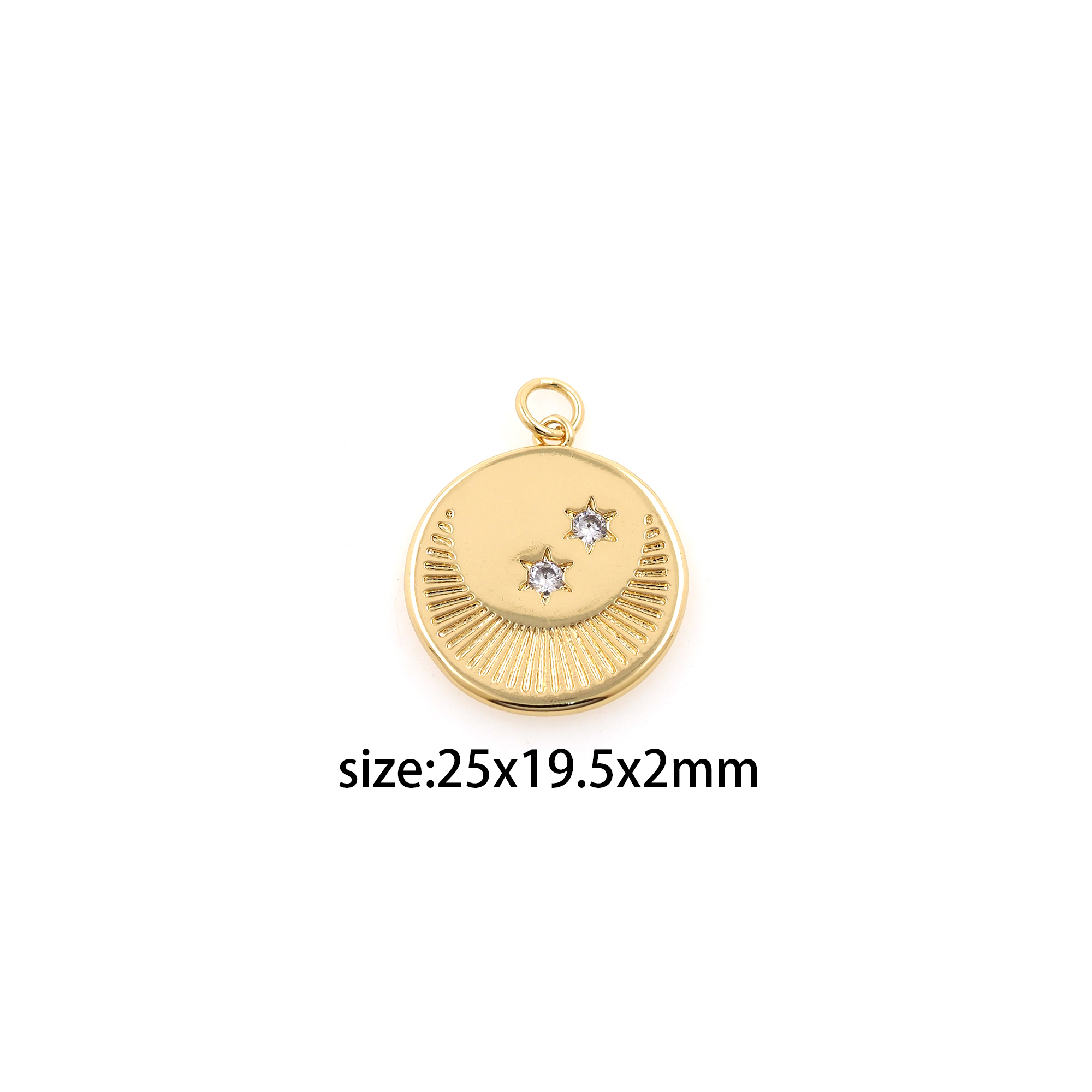 18K Gold Filled Moon Pendant,Celestial Charm,Dainty Moon Earrings Necklace for DIY Jewelry Making Supply