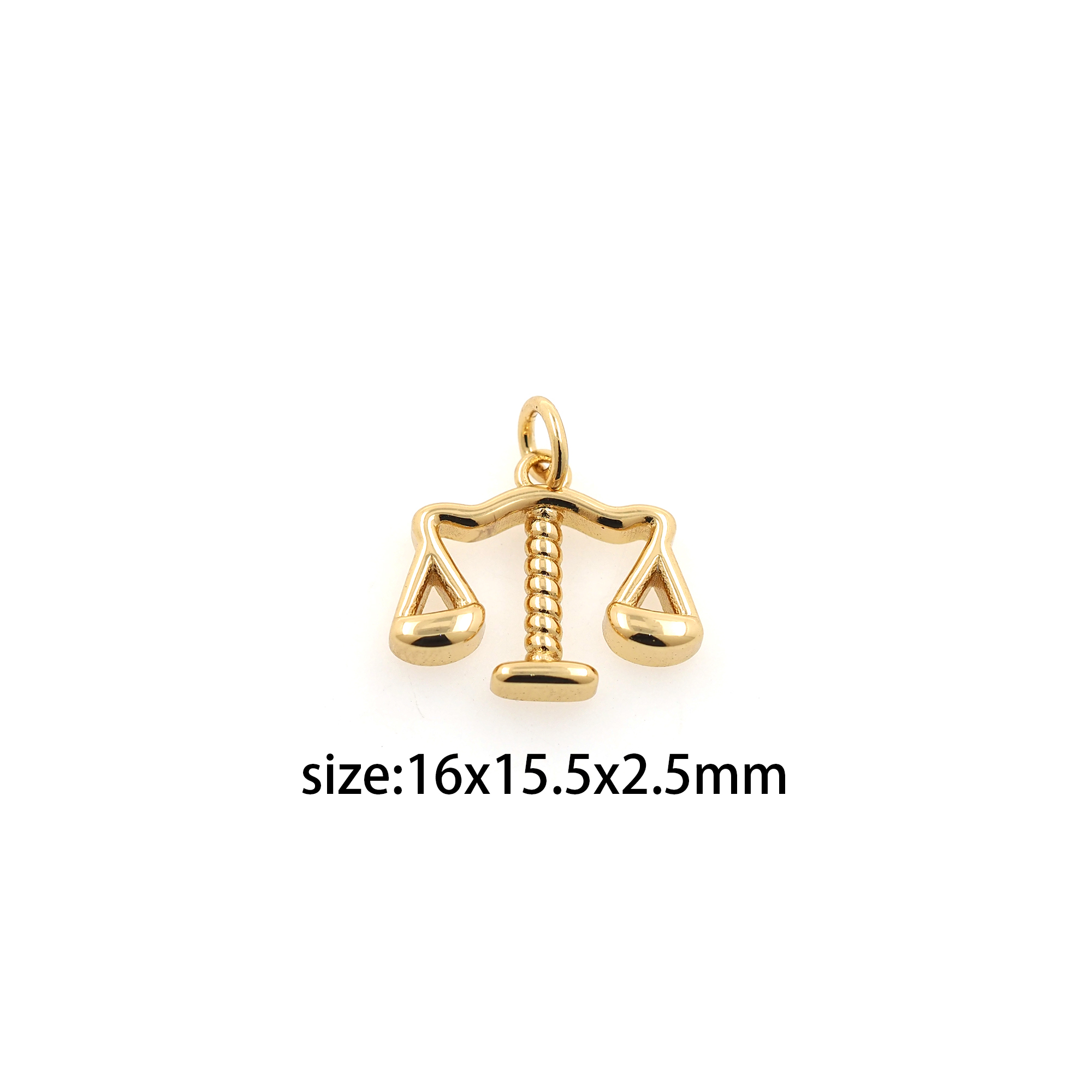 18K Gold Filled Libra Pendant,Zodiac Charm,Dainty Libra Earrings Necklace for DIY Jewelry Making Supply