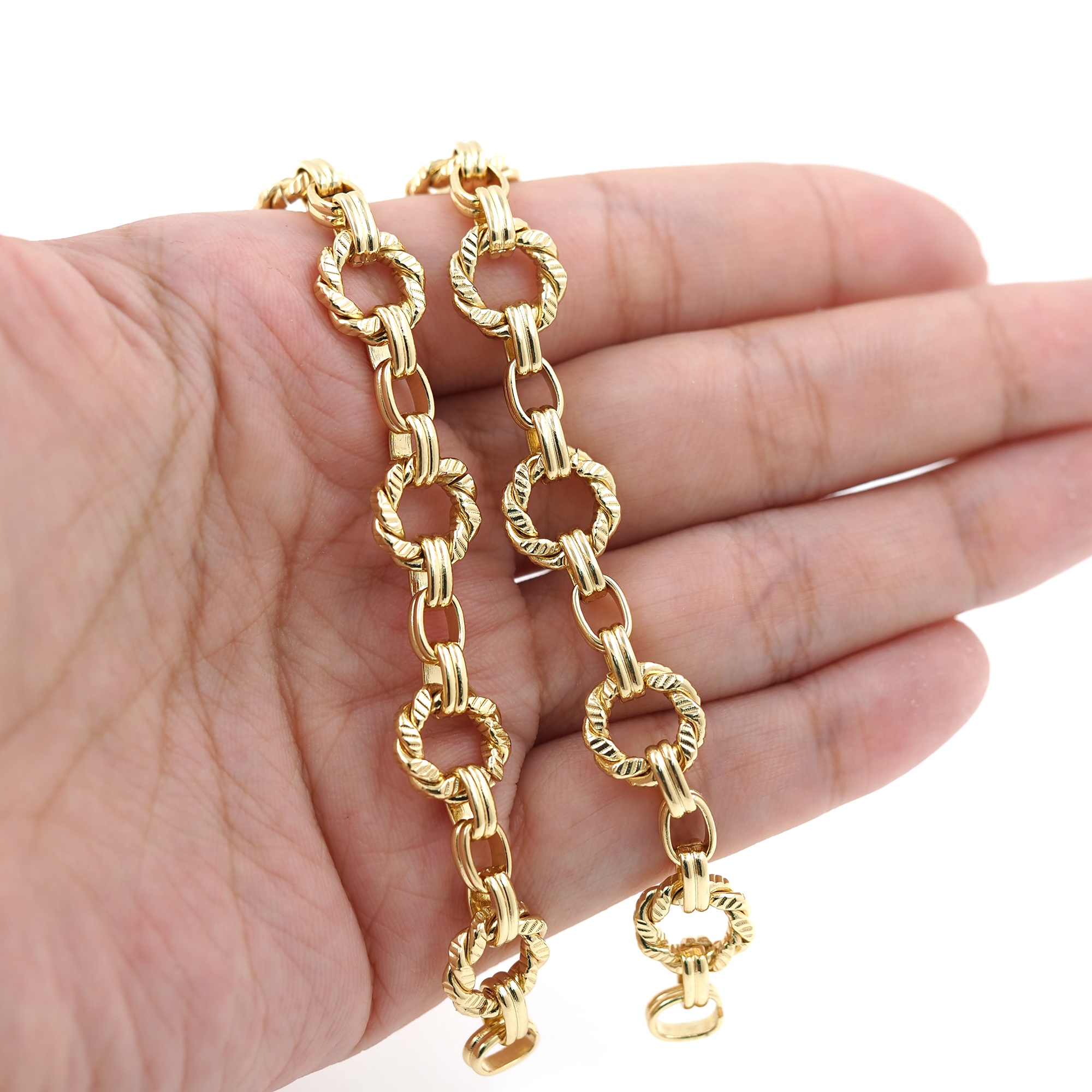 18K Gold Filled Round Chain Necklace,Minimalist Link Chain,Gold Round Chain Necklace for Women DIY Jewelry Making Supply