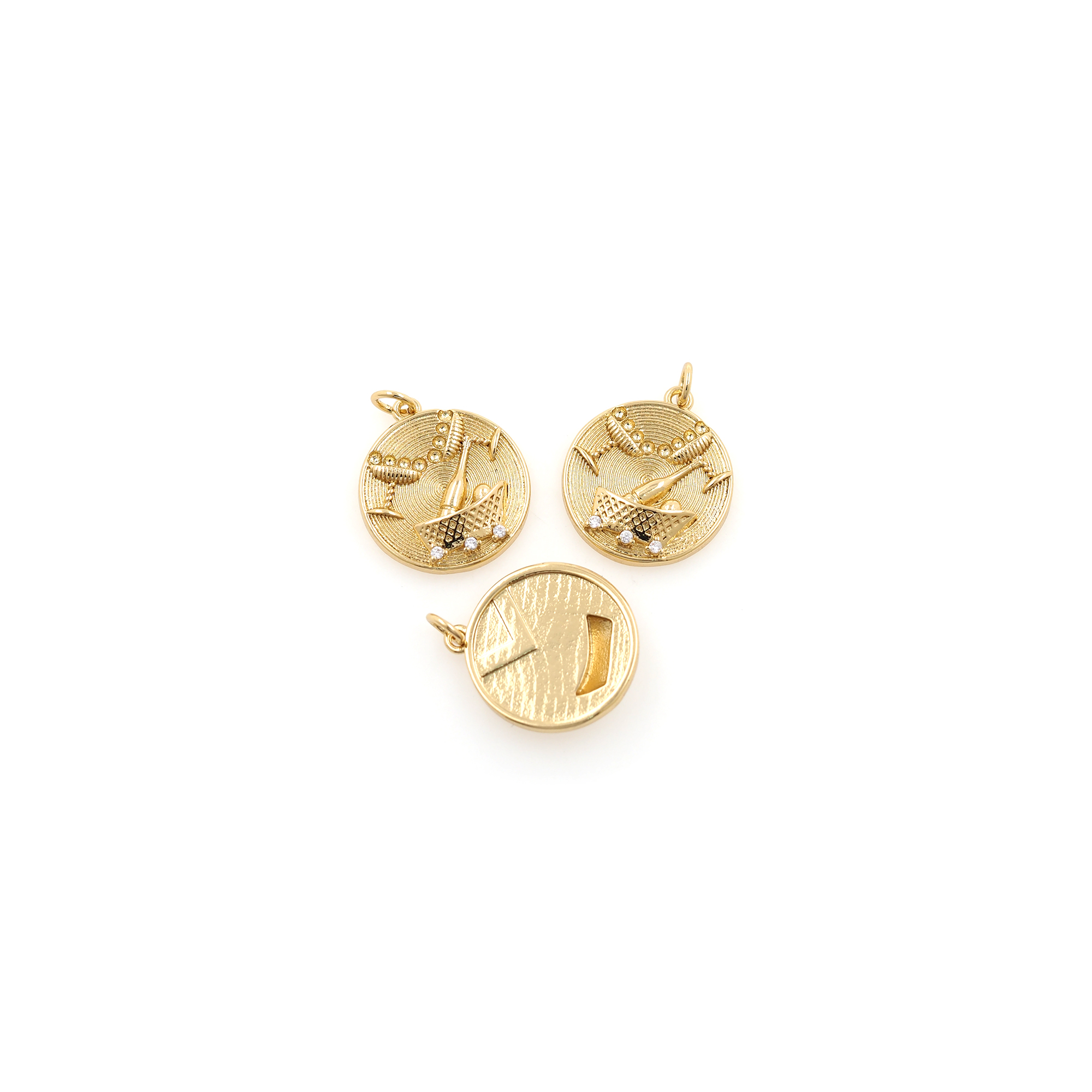 18K Gold Filled Wine Glass Pendant,Dainty Wine Glass Charm Earrings Necklace for DIY Jewelry Making Supply