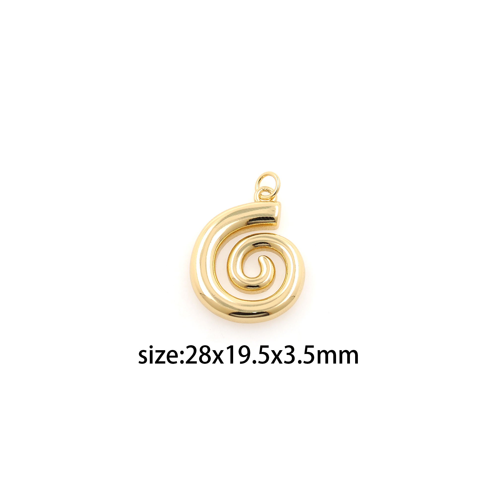 18K Gold Filled Conch Shell Pendant,Dainty Shell Charm Earrings Necklace for DIY Jewelry Making Supply