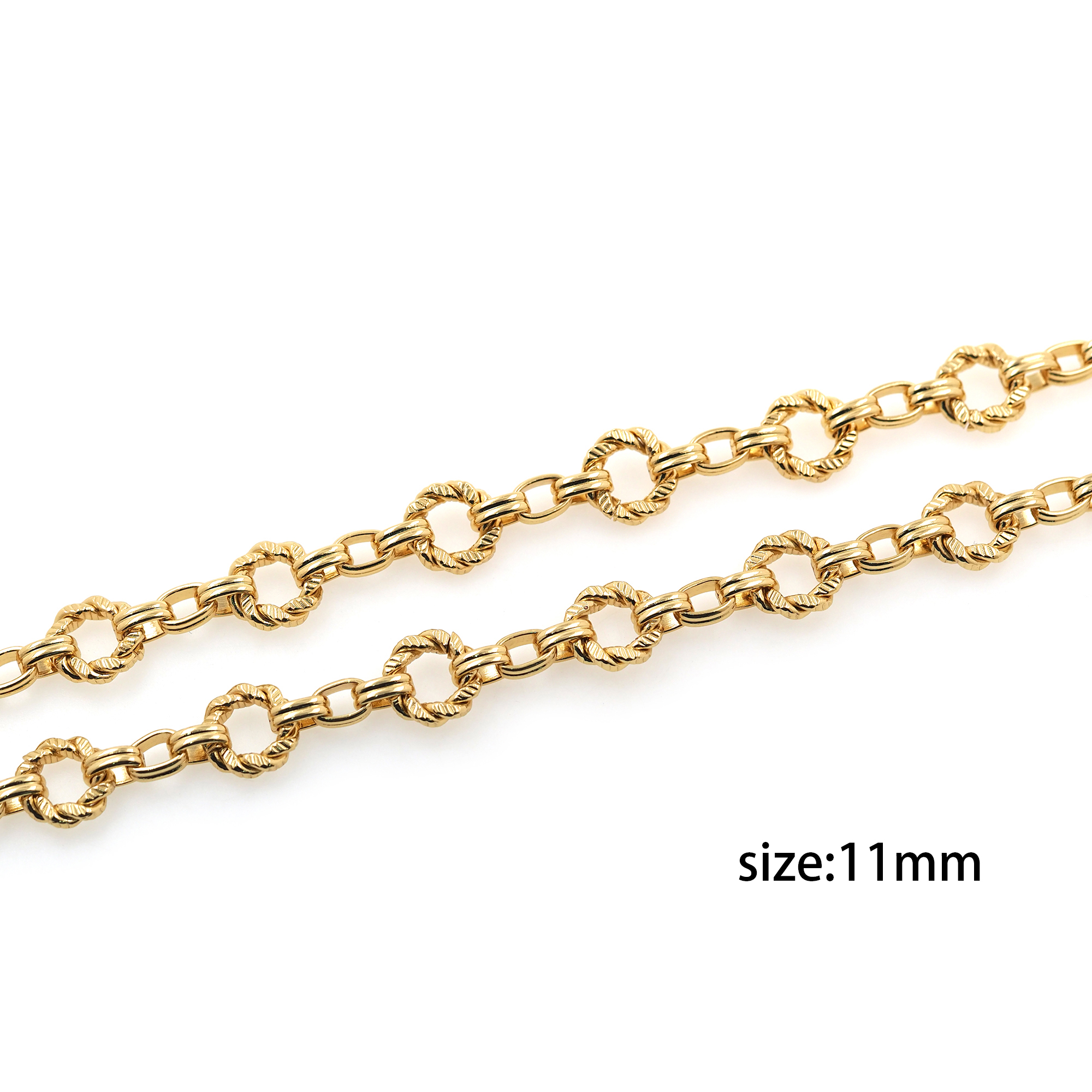 18K Gold Filled Round Chain Necklace,Minimalist Link Chain,Gold Round Chain Necklace for Women DIY Jewelry Making Supply