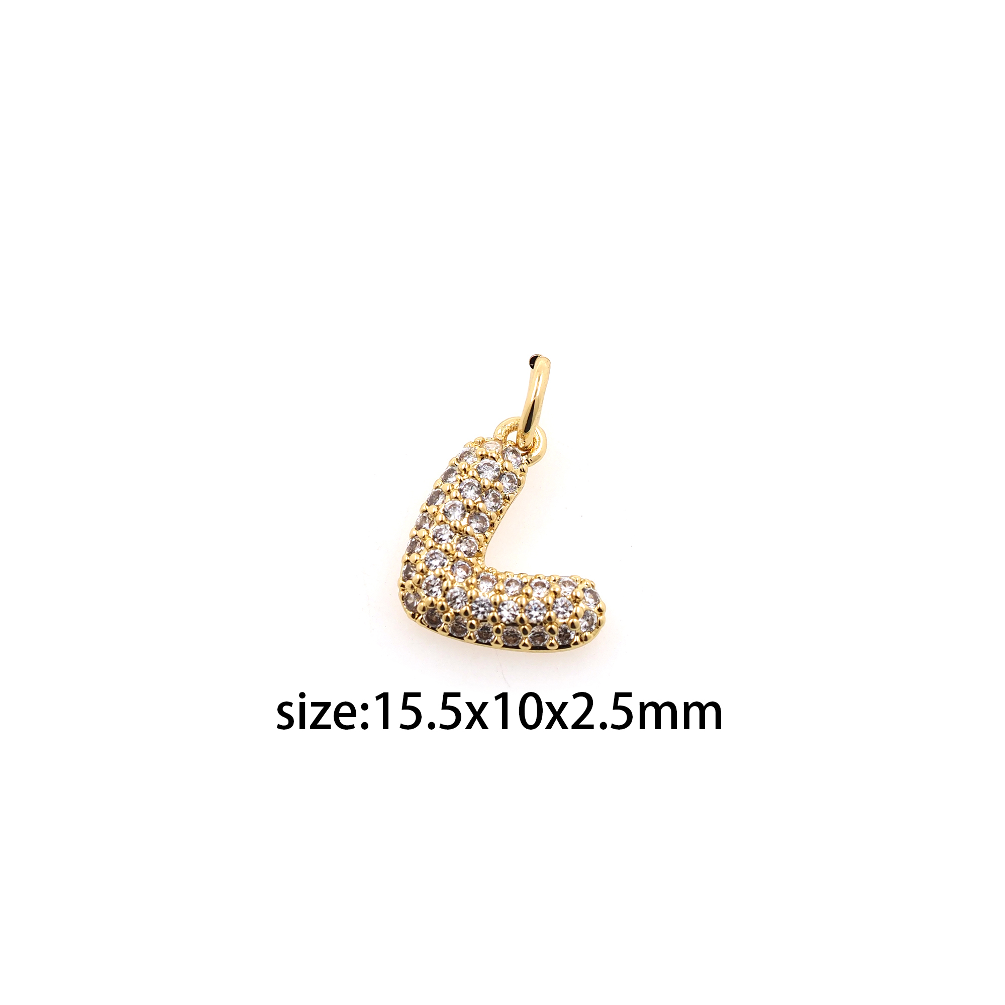 18K Gold Filled Heart Pendant,CZ Micro Pave Heart Charm Earrings Necklace for DIY Jewelry Making Supply