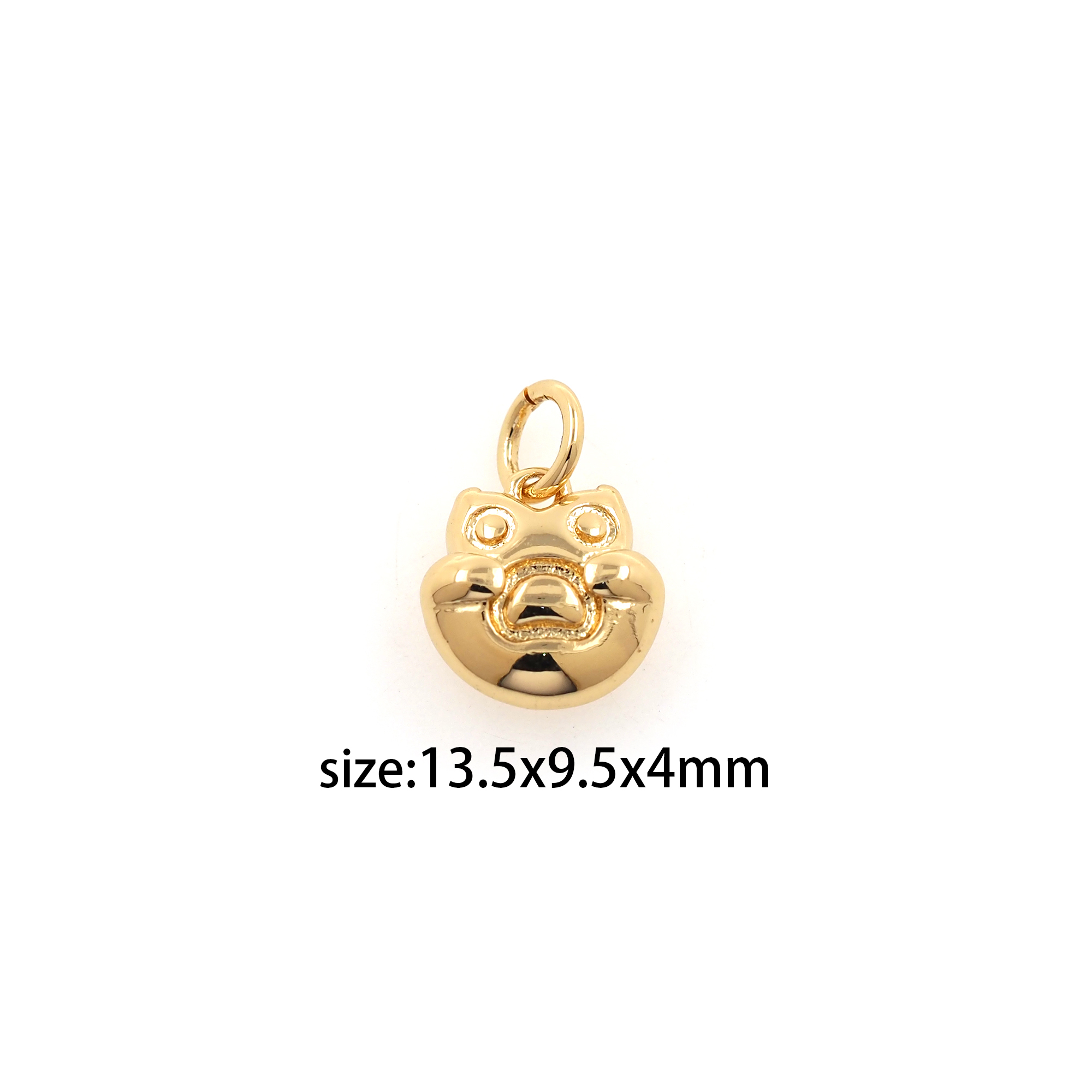 18K Gold Filled Cat Pendant,Animal Charm,Dainty Cat Earrings Necklace for DIY Jewelry Making Supply