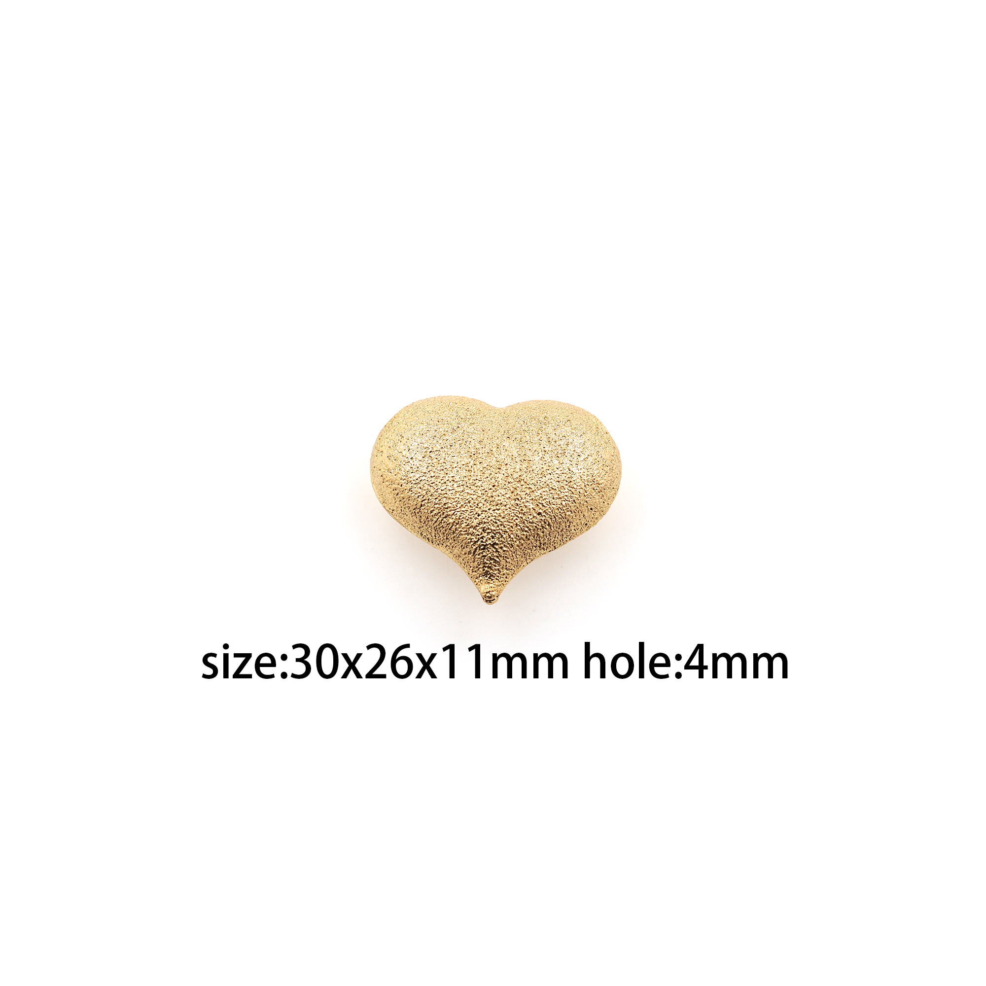 18K Gold Filled Heart Spacer Beads,Heart Bead for Bracelet Jewelry Necklace Making Supply