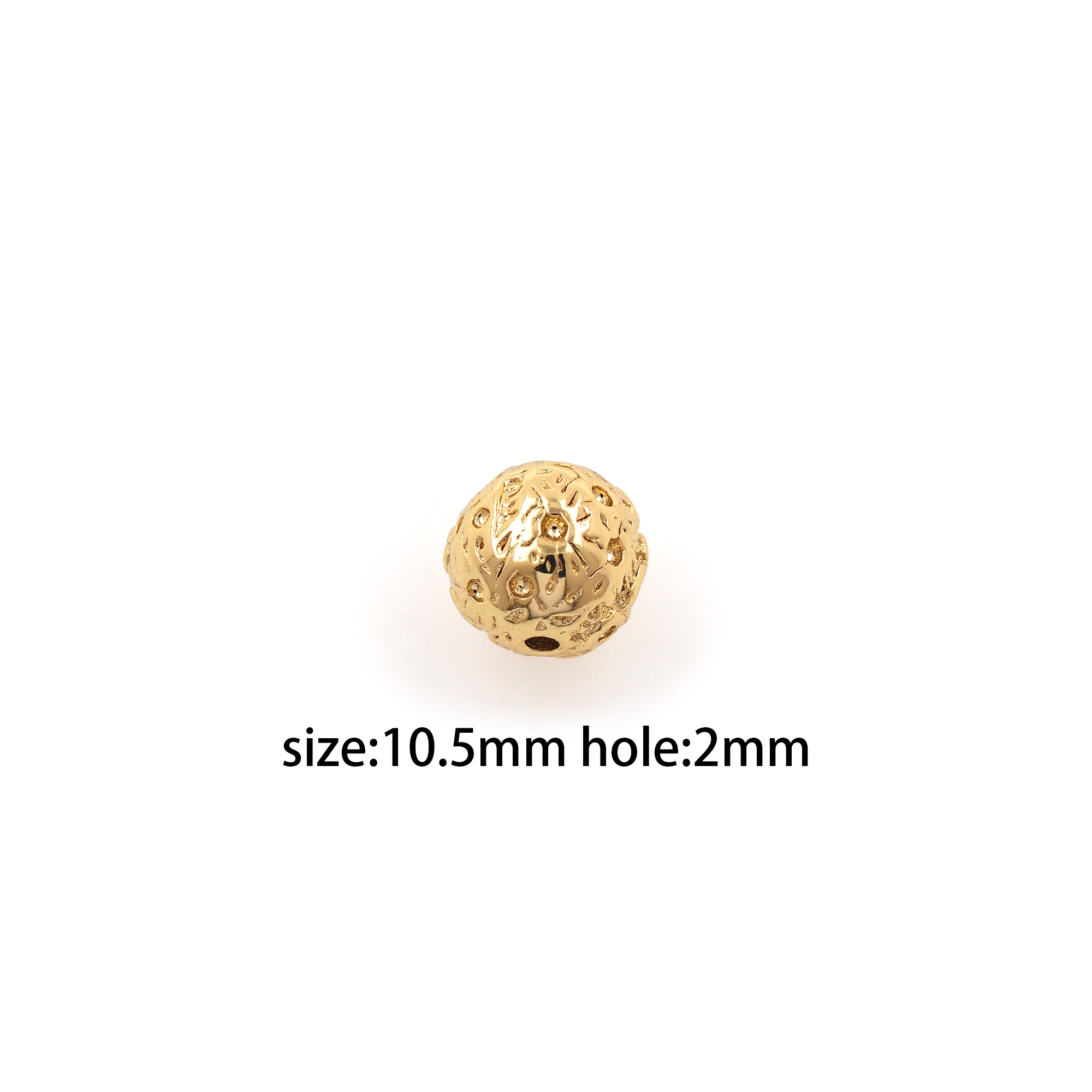 18K Gold Filled Round Spacer Beads,Gold Beads,Ball Bead for Bracelet Jewelry Necklace Making Supply
