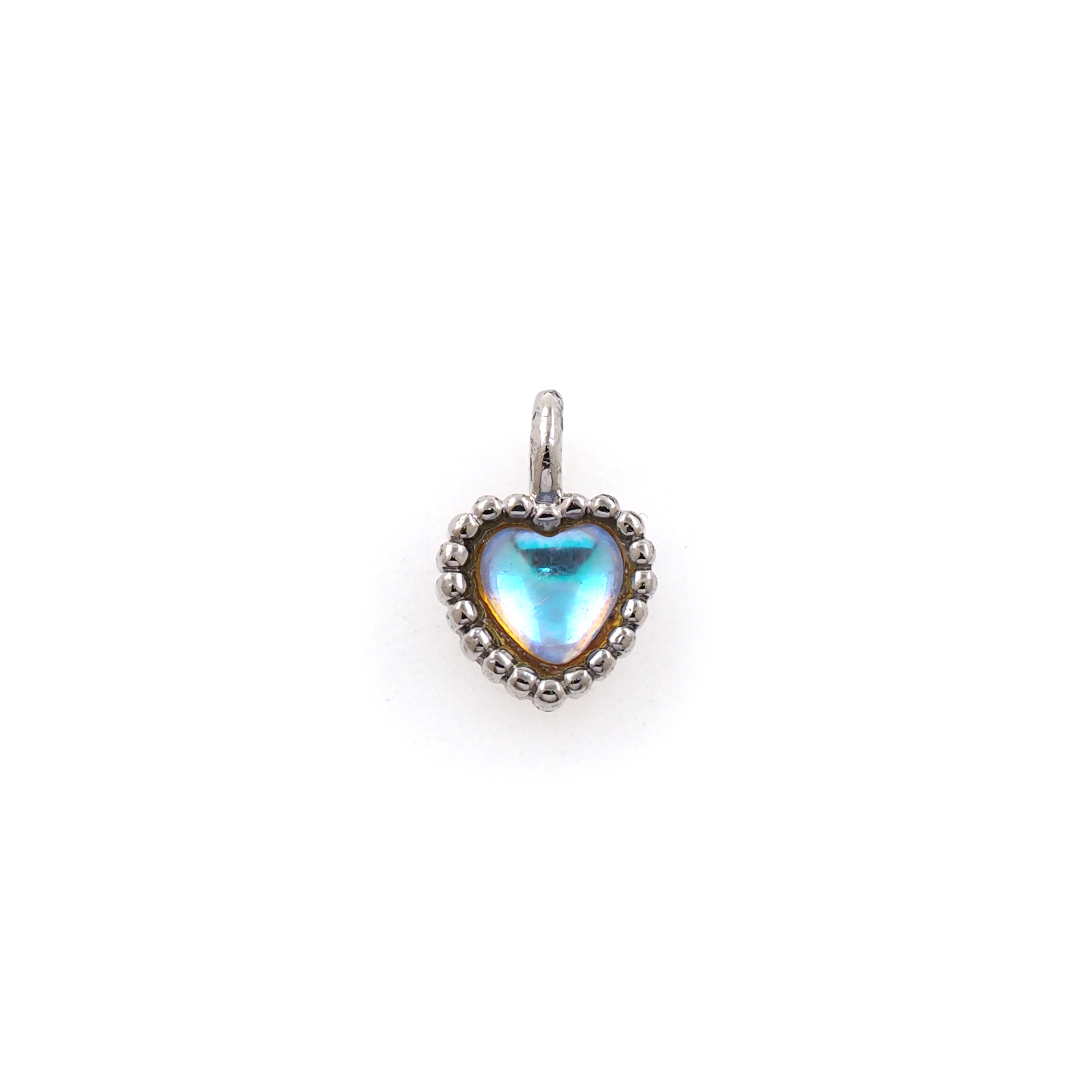 18K Gold Filled Heart Pendant,Dainty Heart Charm Earrings Necklace for DIY Jewelry Making Supply