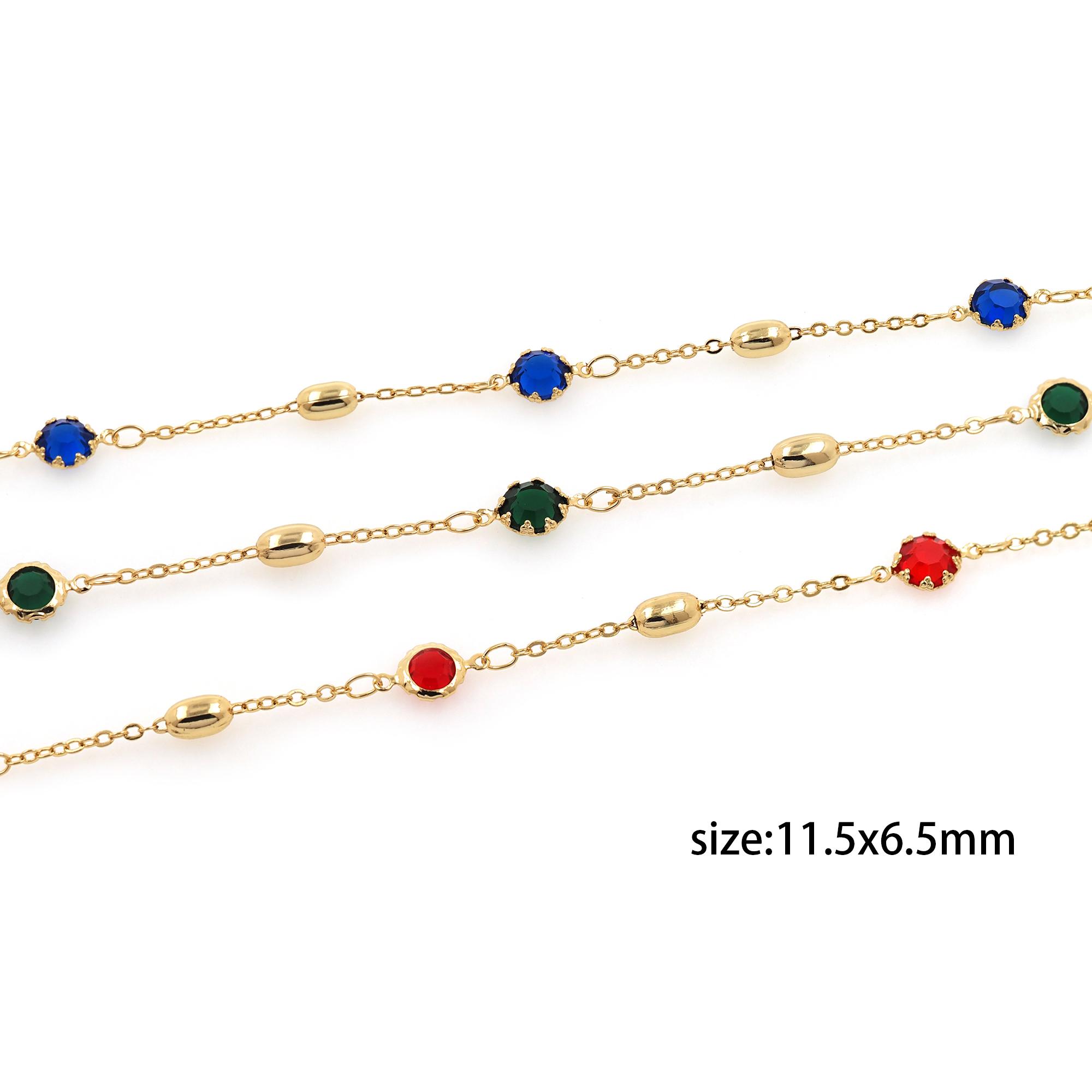 18K Gold Filled Round CZ Chain,Minimalist Chains,Tennis Chain,Zirconia Chain,Thin Link Chain Necklace for Women DIY Jewelry Making Supply