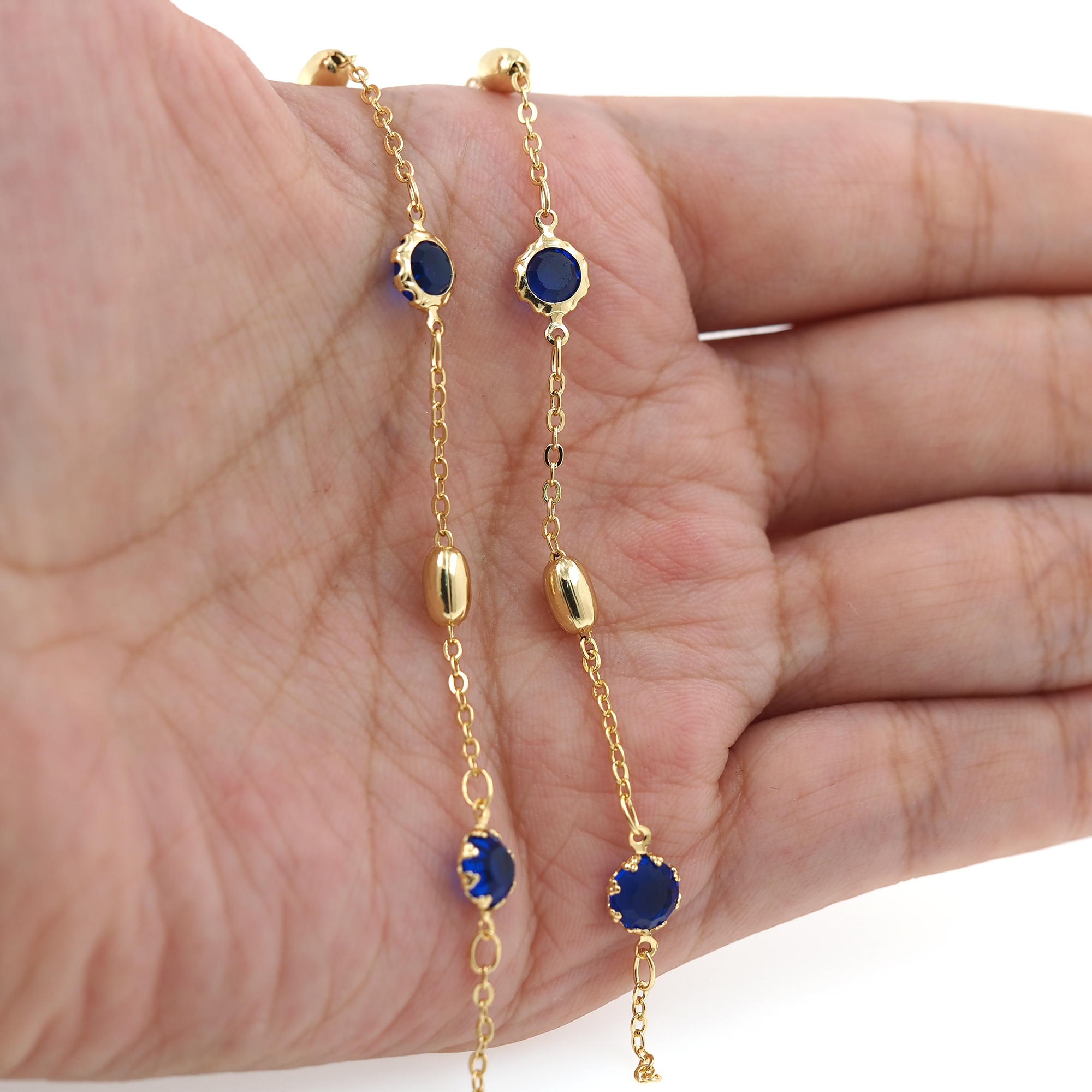 18K Gold Filled Round CZ Chain,Minimalist Chains,Tennis Chain,Zirconia Chain,Thin Link Chain Necklace for Women DIY Jewelry Making Supply