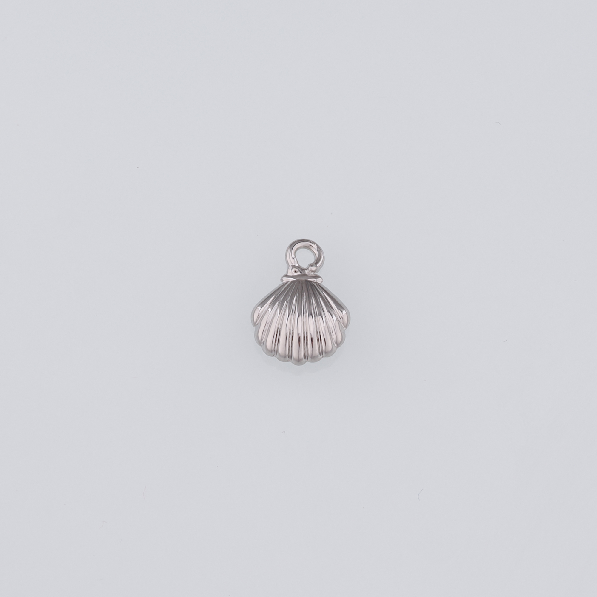 18K Gold Filled Scallop Pendant,Dainty Scallop Charm Earrings Necklace for DIY Jewelry Making Supply