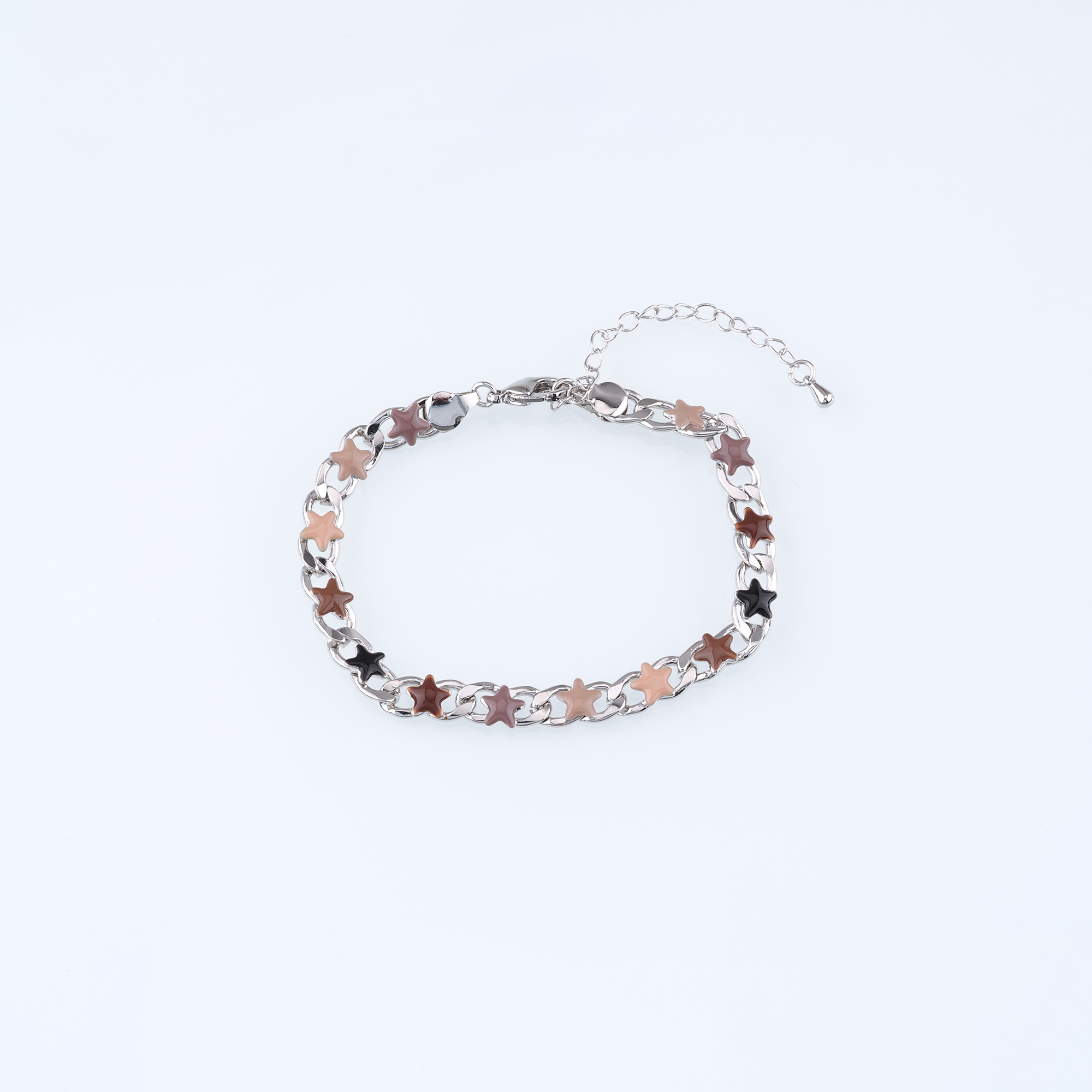 18K Gold Filled Star Chain Bracelet,Enamel Bracelet,Gold Chain Bracelet,Ladies Bracelet,Gift For Her