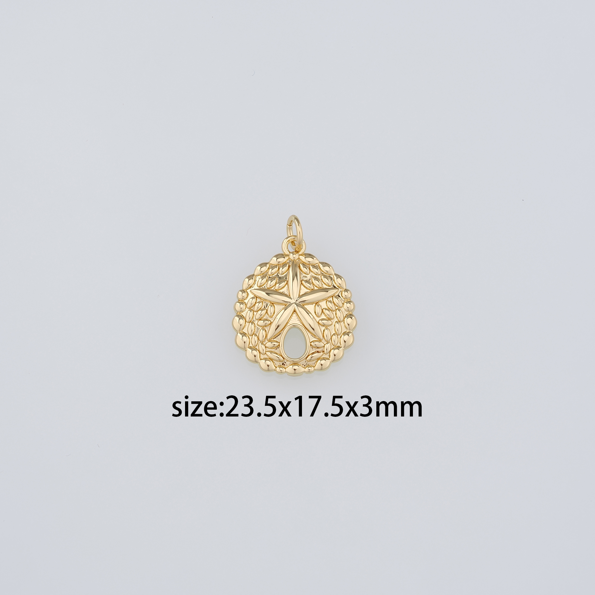 18K Gold Filled Flower Pendant,Dainty Flower Charm Earrings Necklace for DIY Jewelry Making Supply