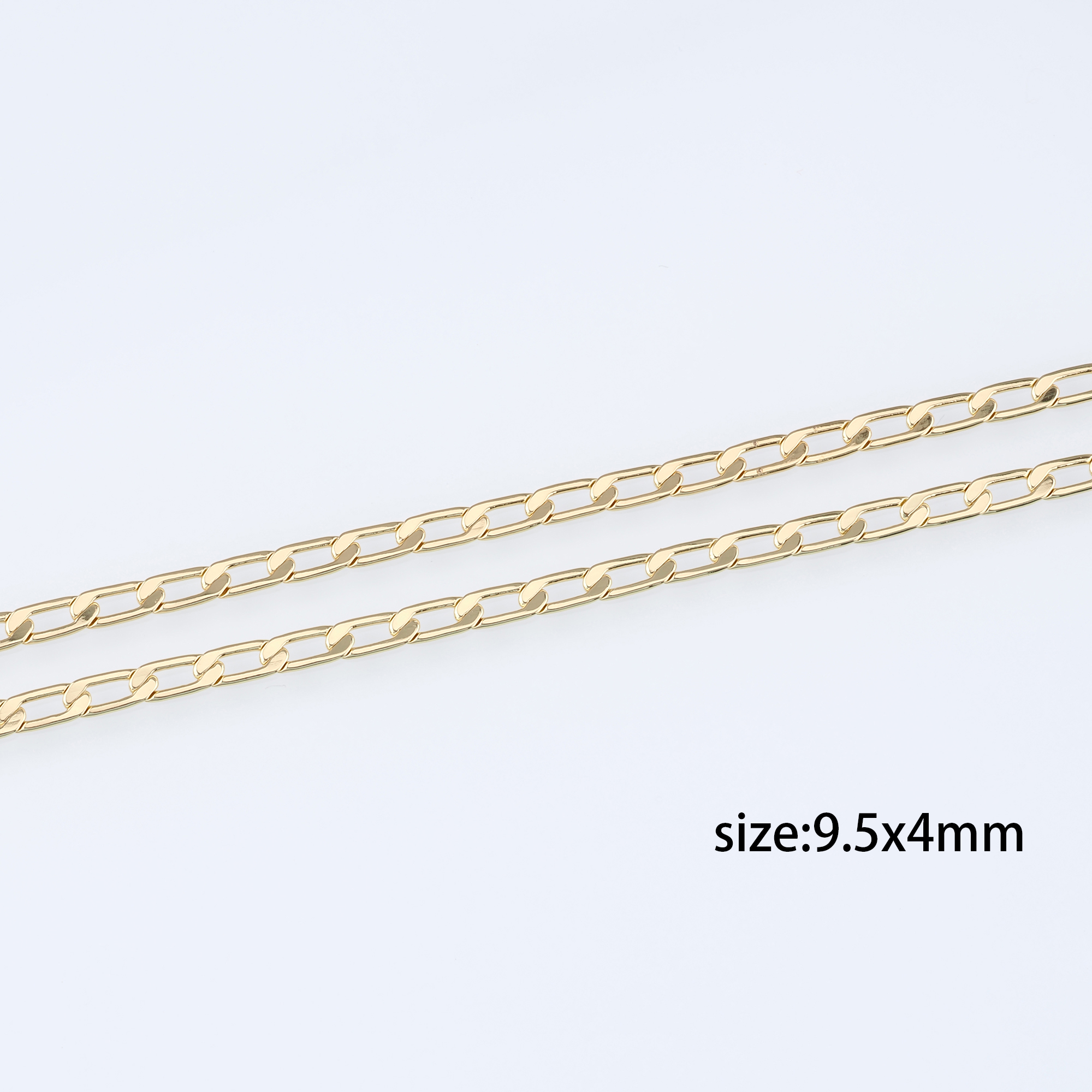 18K Gold Filled Paper Clip Chain Necklace,Dainty Thin Link Chain,Gold Paper Clip Chain Necklace for Women DIY Jewelry Making Supply