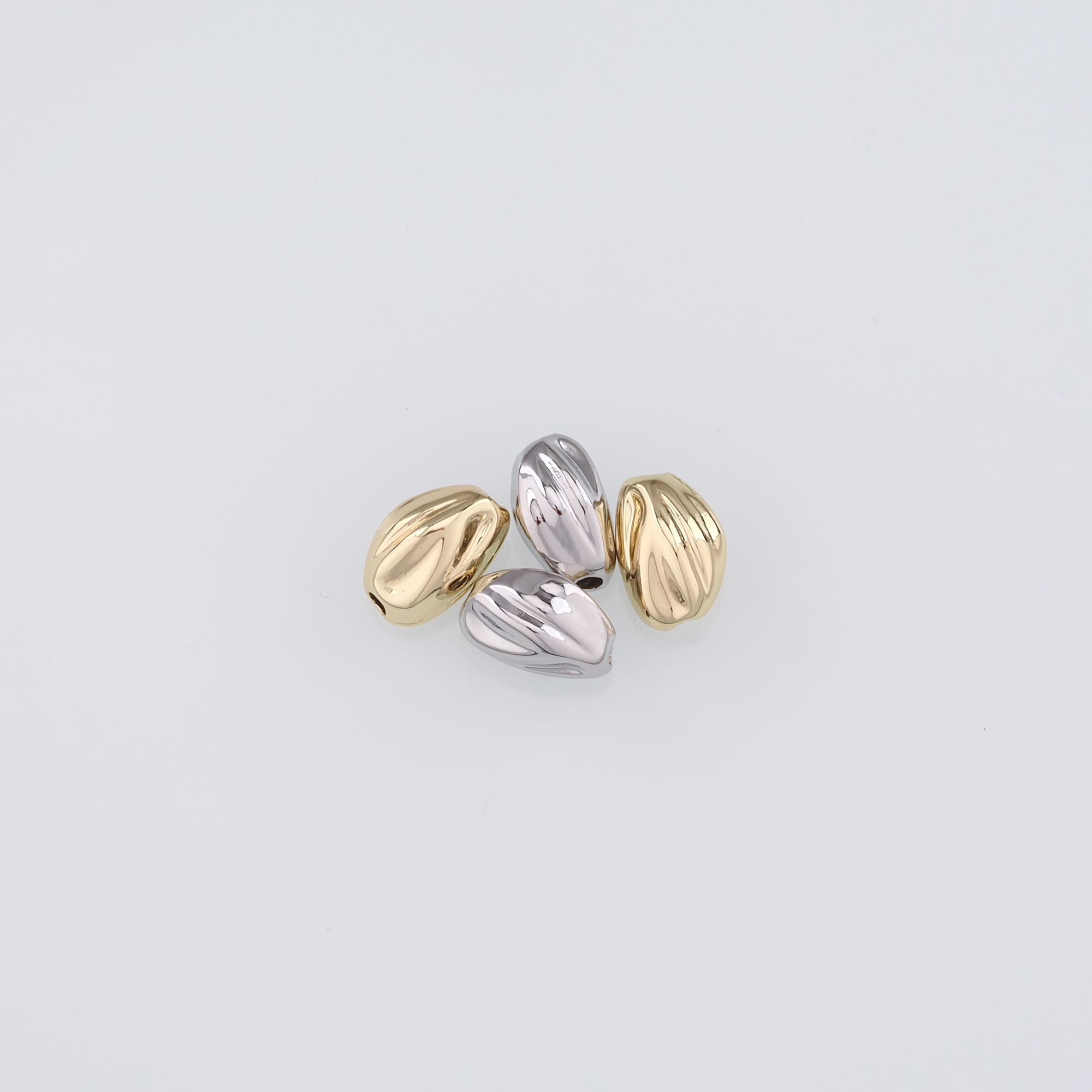 18K Gold Filled Geometric Spacer Beads,Irregular Bead for Bracelet Jewelry Necklace Making Supply