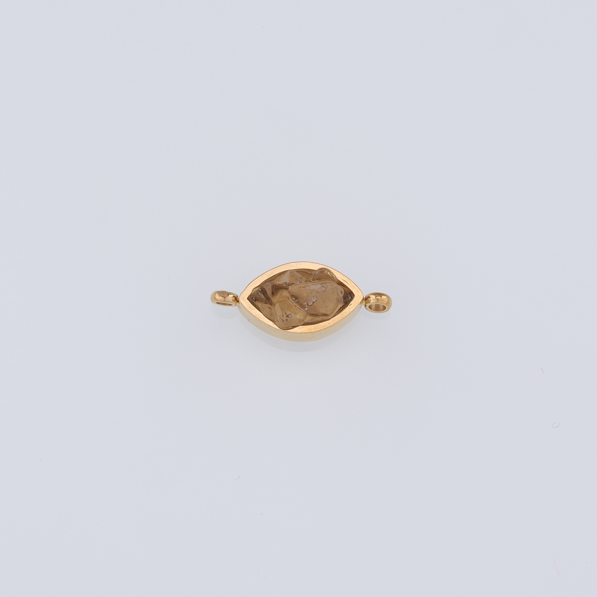 18K Gold Filled Oval Connector,Natural Stone Oval Charm Necklace Bracelet for DIY Jewelry Making Supply