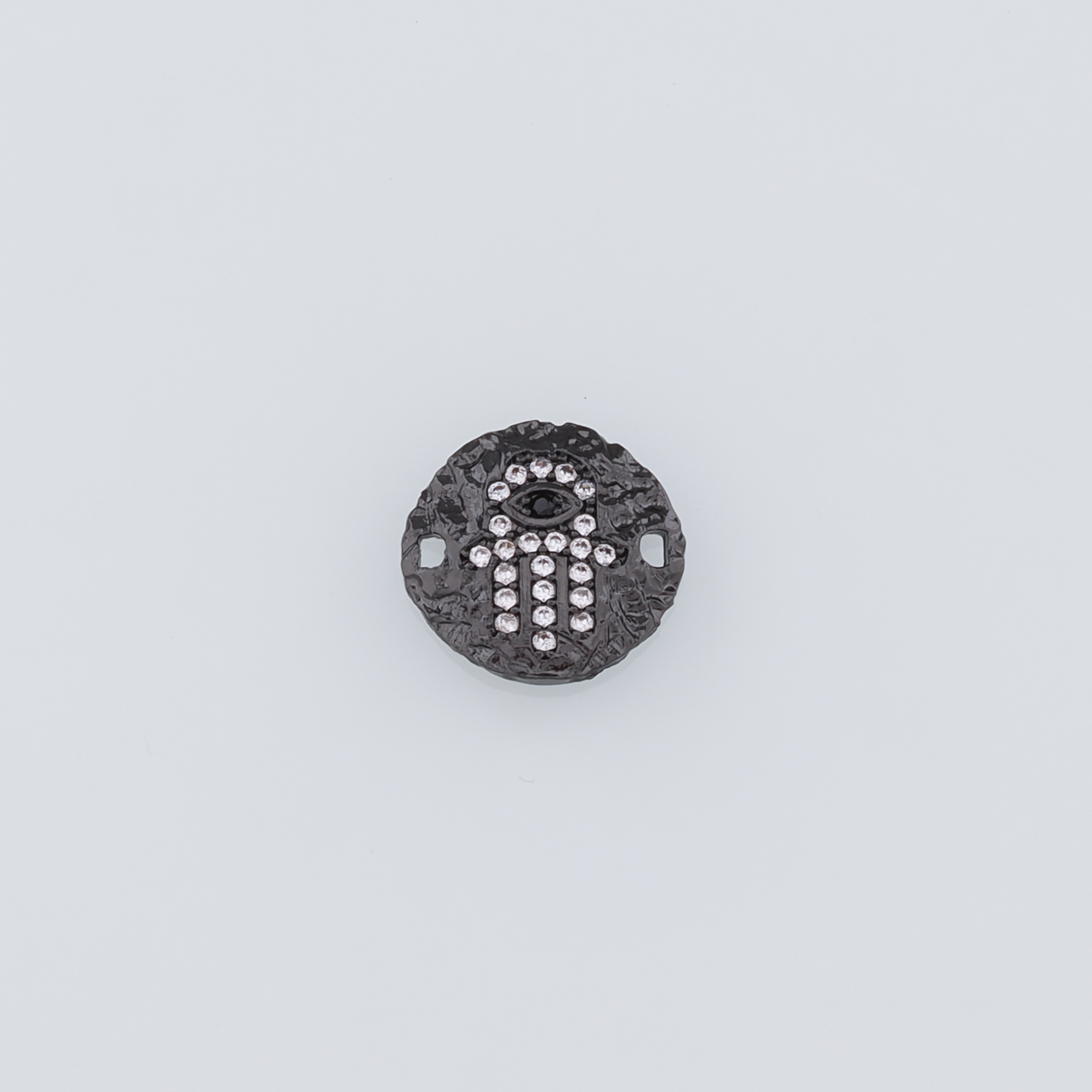 18K Gold Filled Hamsa Connector,CZ Micro Pave Hamsa Charm Necklace Bracelet for DIY Jewelry Making Supply