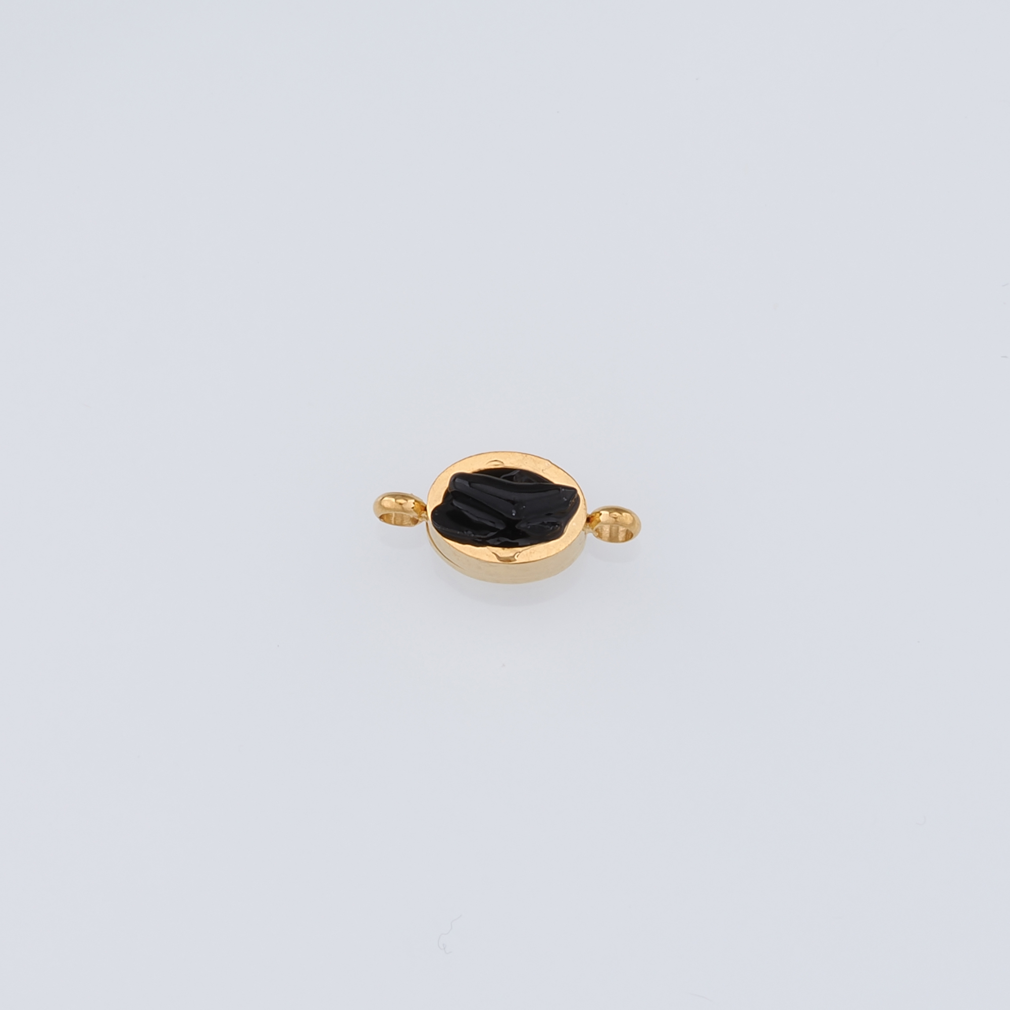 18K Gold Filled Oval Connector,Natural Stone Charm Necklace Bracelet for DIY Jewelry Making Supply