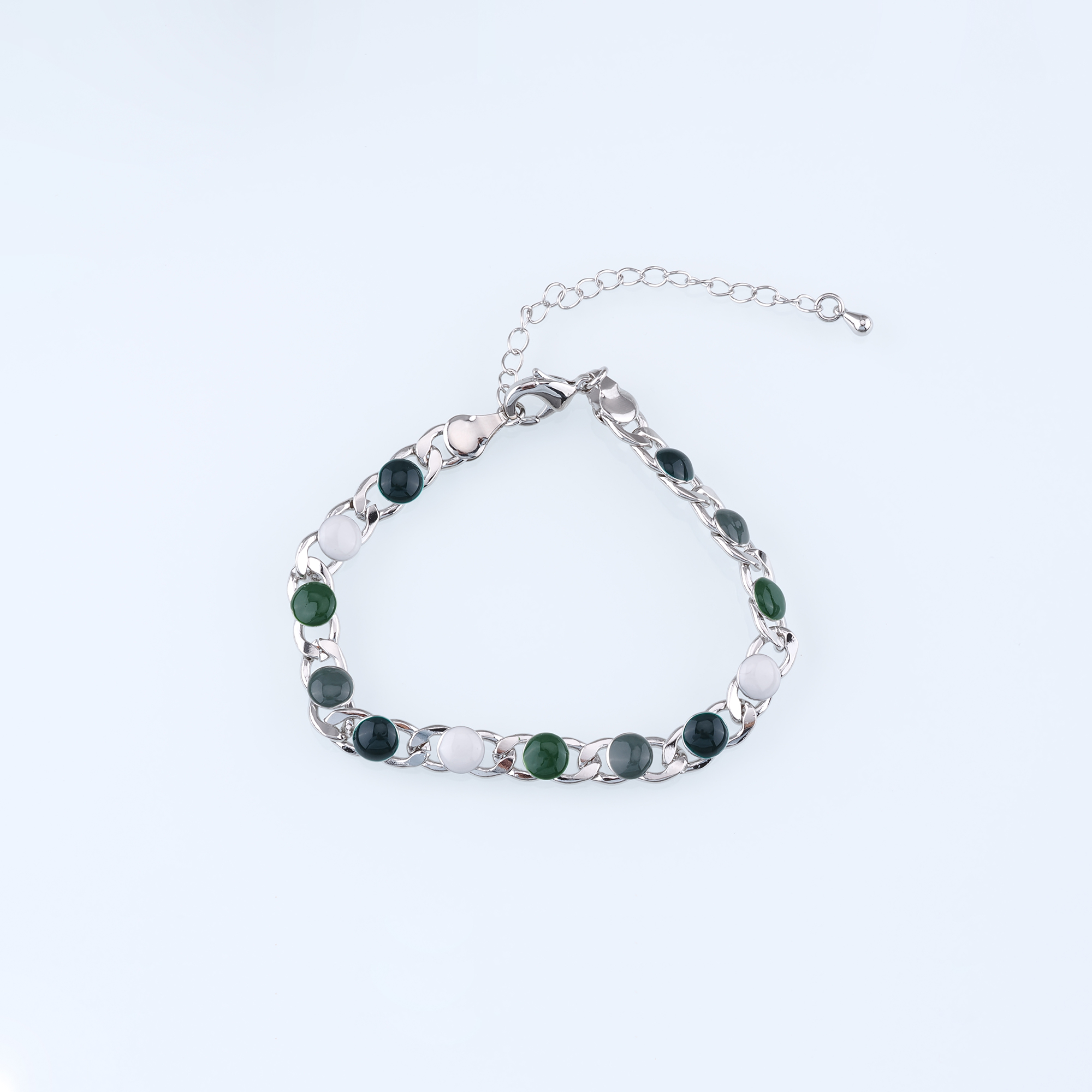 18K Gold Filled Round Chain Bracelet,Enamel Bracelet,Gold Chain Bracelet,Ladies Bracelet,Gift For Her