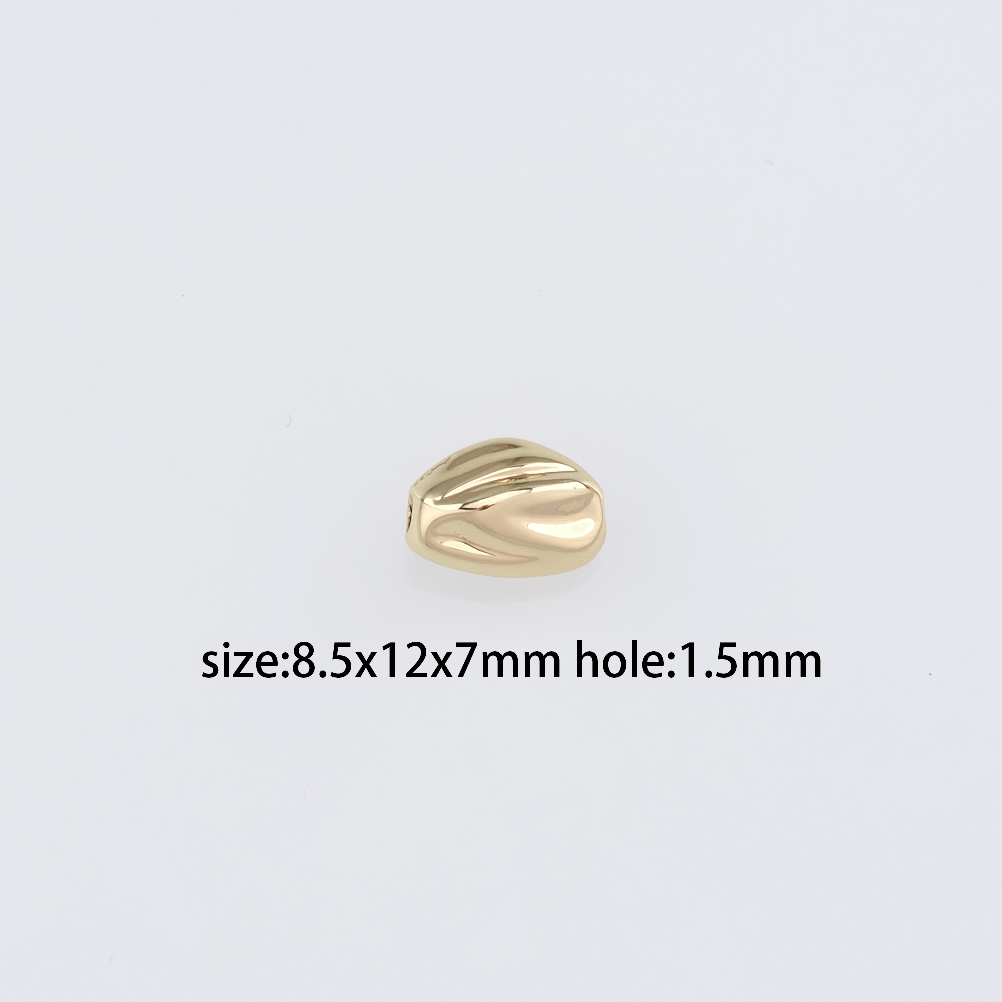 18K Gold Filled Geometric Spacer Beads,Irregular Bead for Bracelet Jewelry Necklace Making Supply