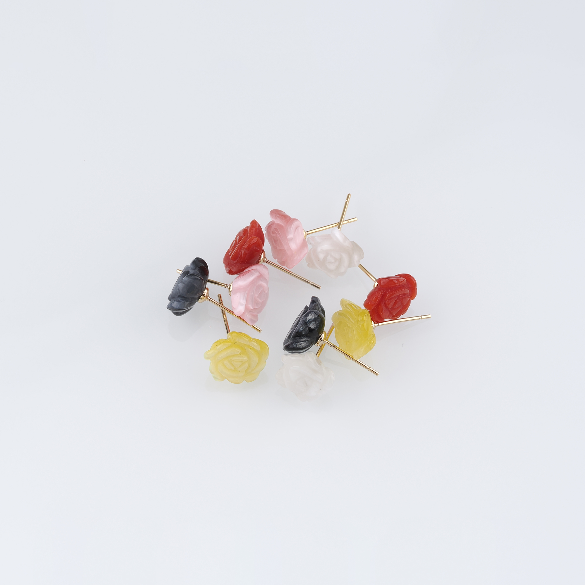 18K Gold Filled Rose Stud Earrings,Dainty Earrings,Minimalist Earring,Gift for Wife