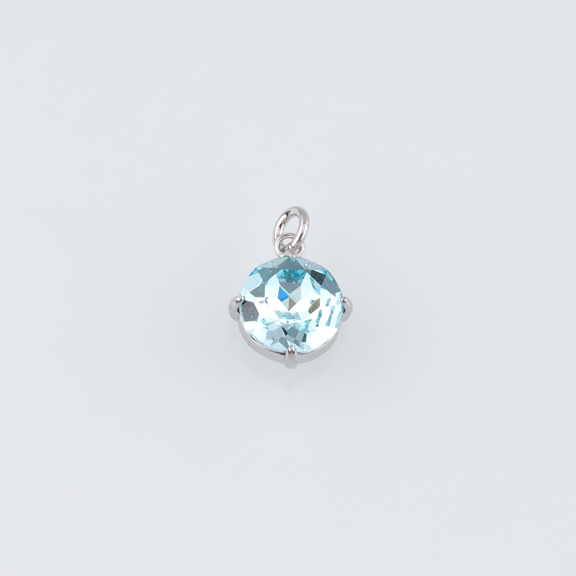 18K Gold Filled Round Pendant,Crystal Round Earrings Necklace for DIY Jewelry Making Supply