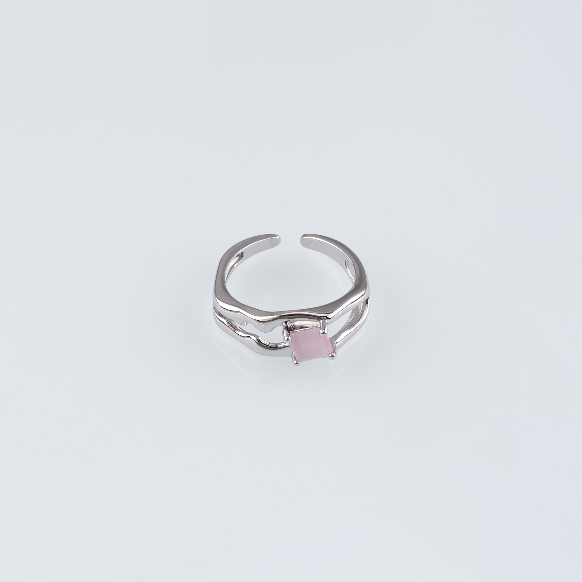 18K Gold Filled CZ Ring,Minimalist Ring,Dainty Zirconia Ring,Open Ring,Adjustable Ring