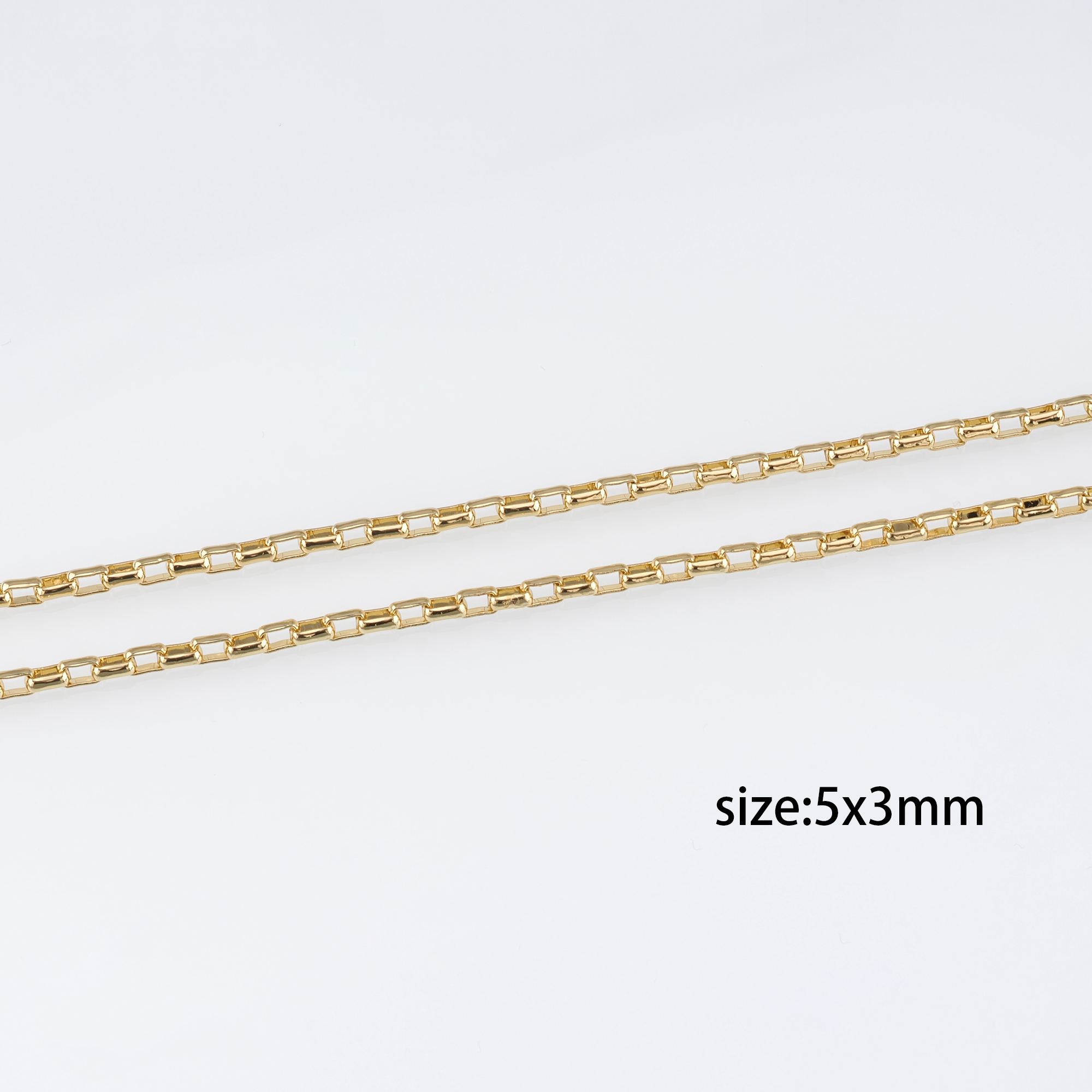 18K Gold Filled Paper Clip Chain Necklace,Dainty Thin Link Chain,Gold Paper Clip Chain Necklace for Women DIY Jewelry Making Supply
