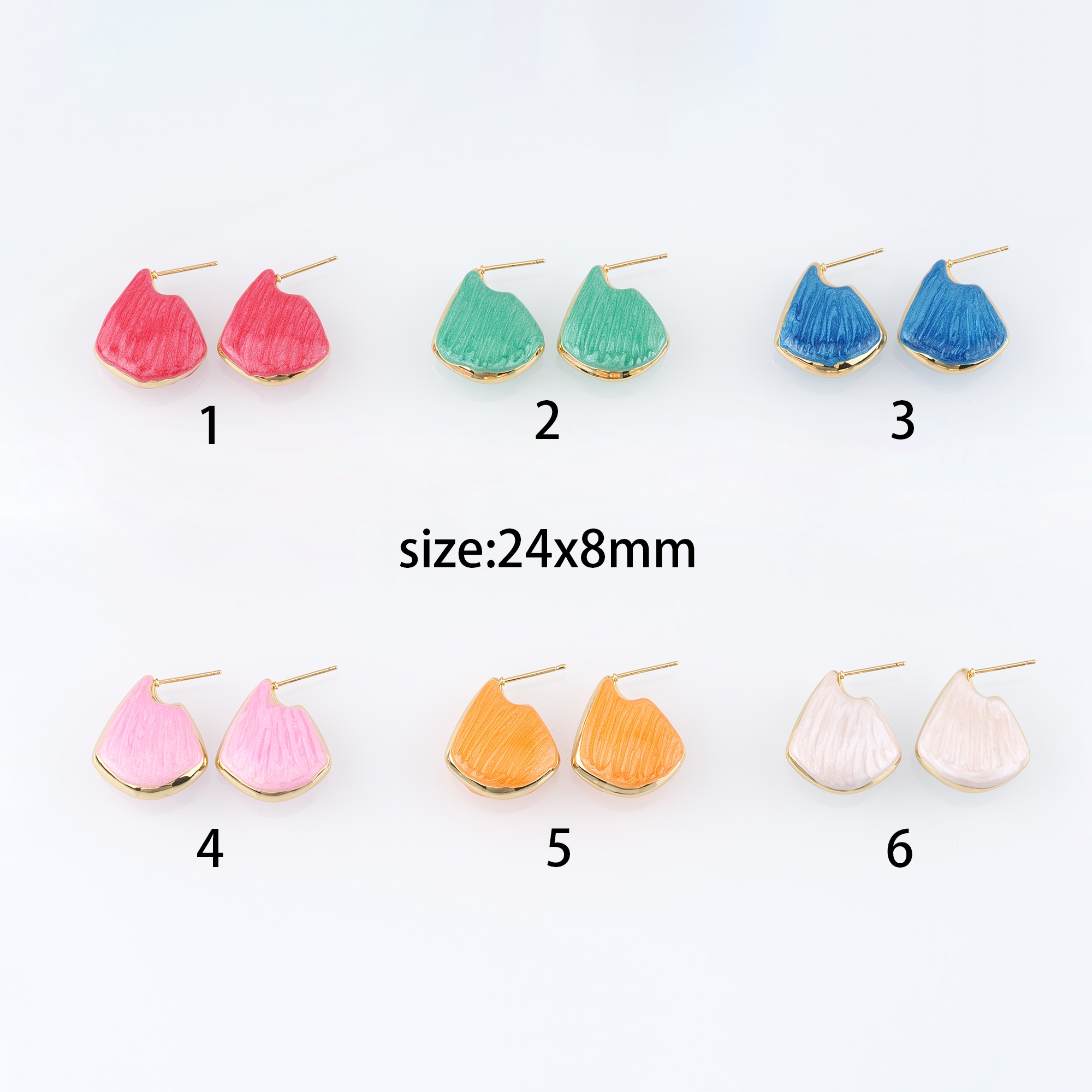 18K Gold Filled Shell Hoop Earrings,Dainty Earrings,Enamel Scallop Earrings,Minimalist Earrings,Everyday Earrings