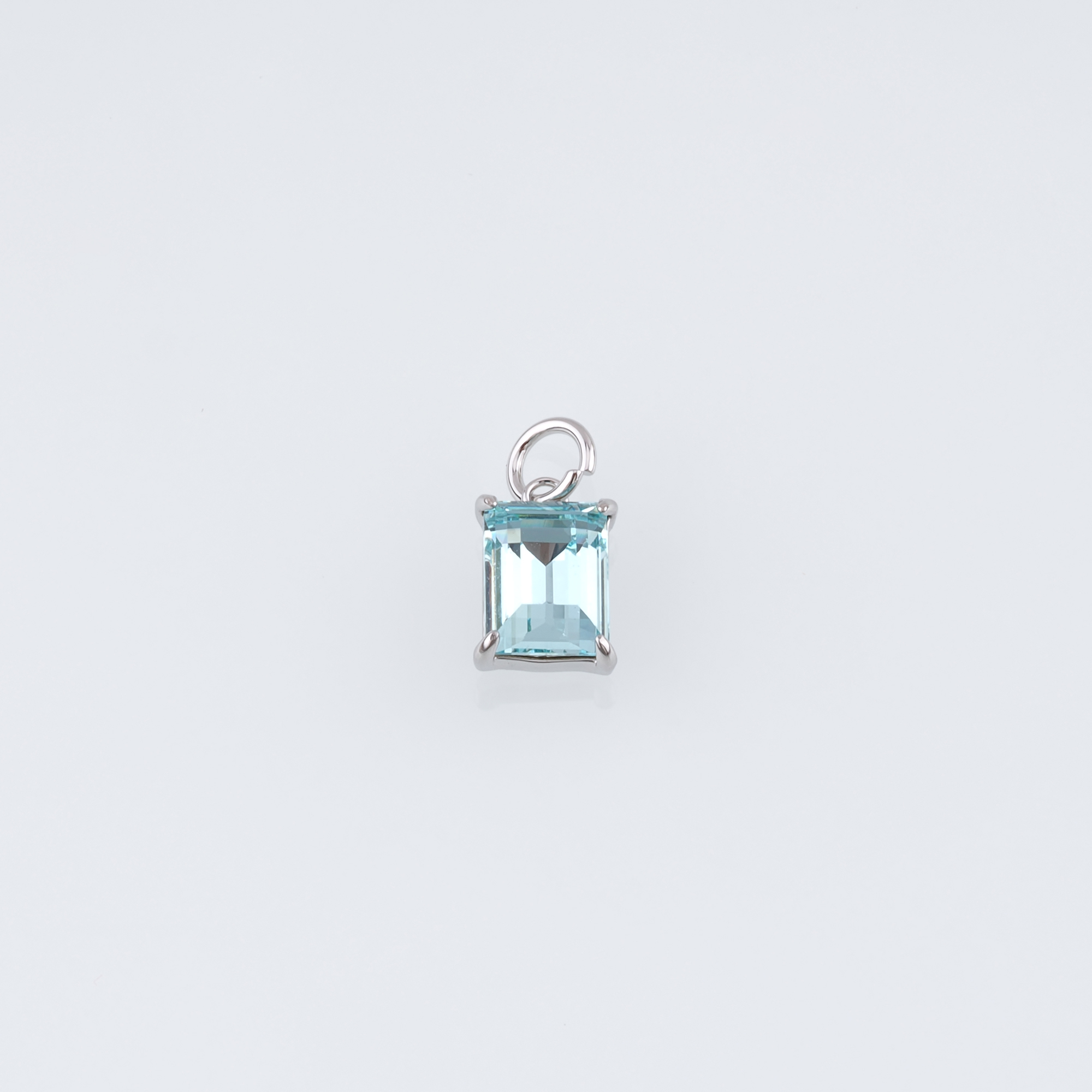 18K Gold Filled Rectangle Pendant,Crystal Rectangle Charm Earrings Necklace for DIY Jewelry Making Supply