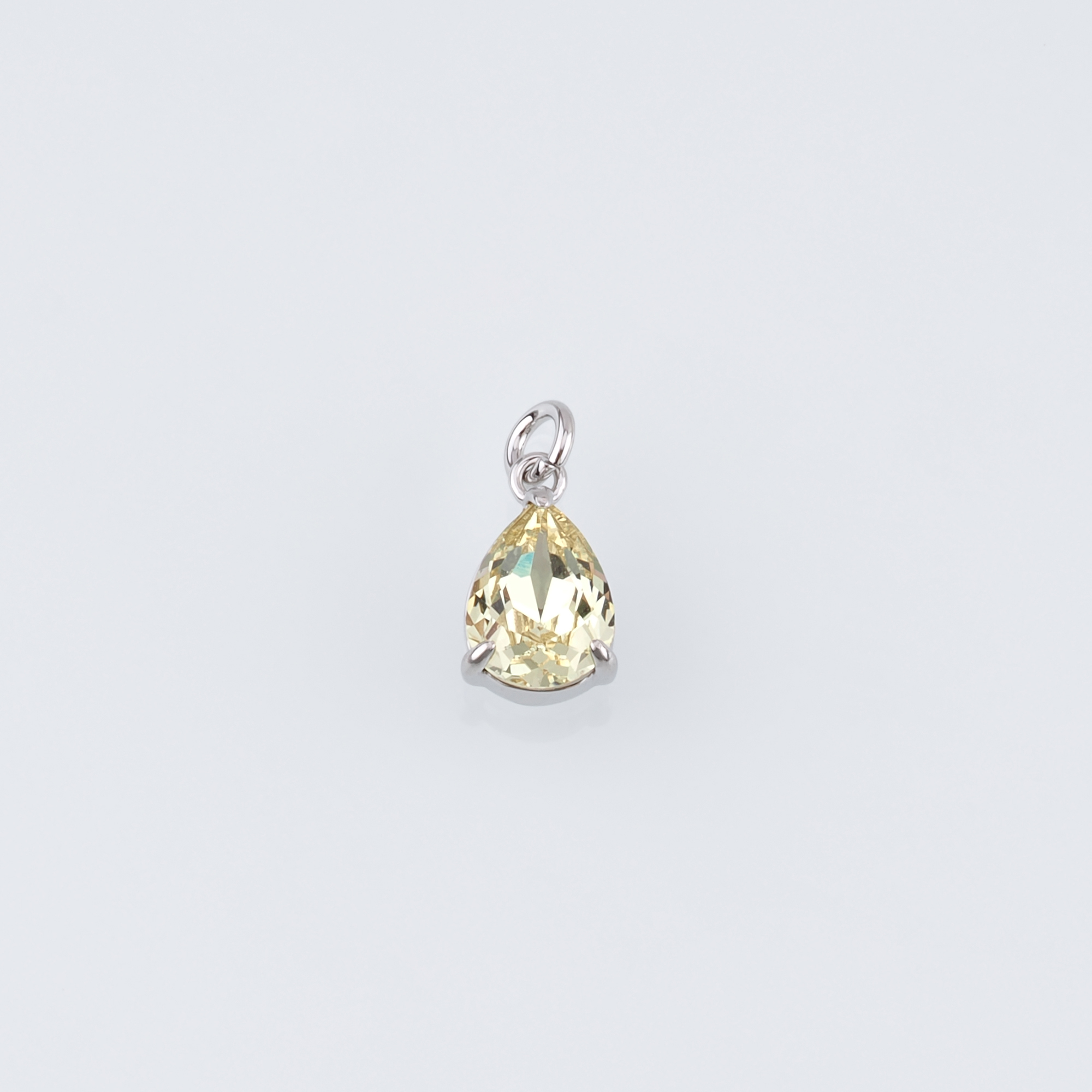 18K Gold Filled Teardrop Pendant,Crystal Water Drop Charm Earrings Necklace for DIY Jewelry Making Supply