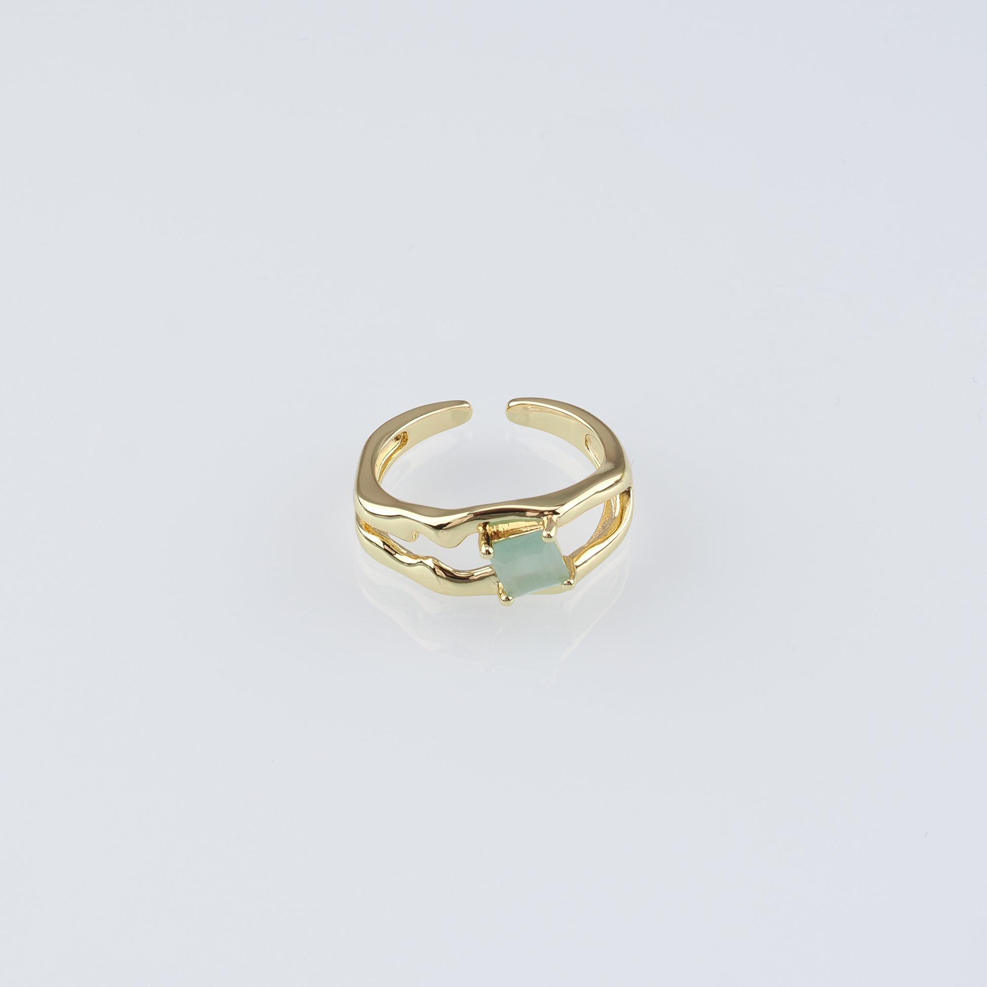 18K Gold Filled CZ Ring,Minimalist Ring,Dainty Zirconia Ring,Open Ring,Adjustable Ring