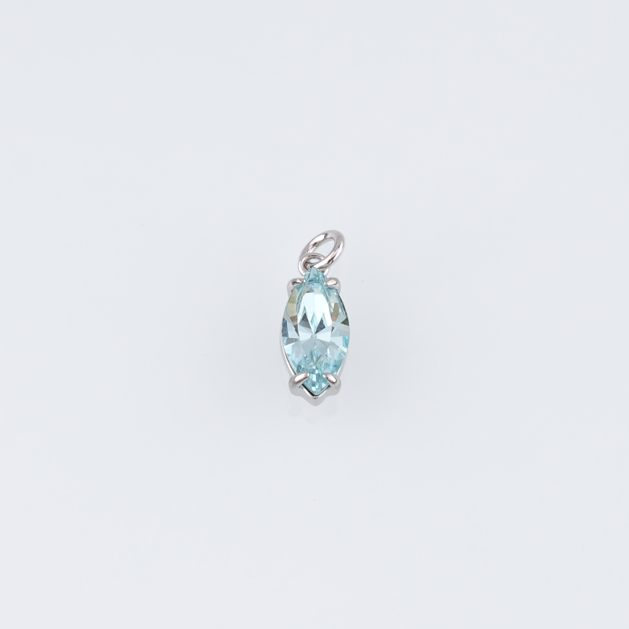 18K Gold Filled Oval Pendant,Crystal Oval Charm Earrings Necklace for DIY Jewelry Making Supply