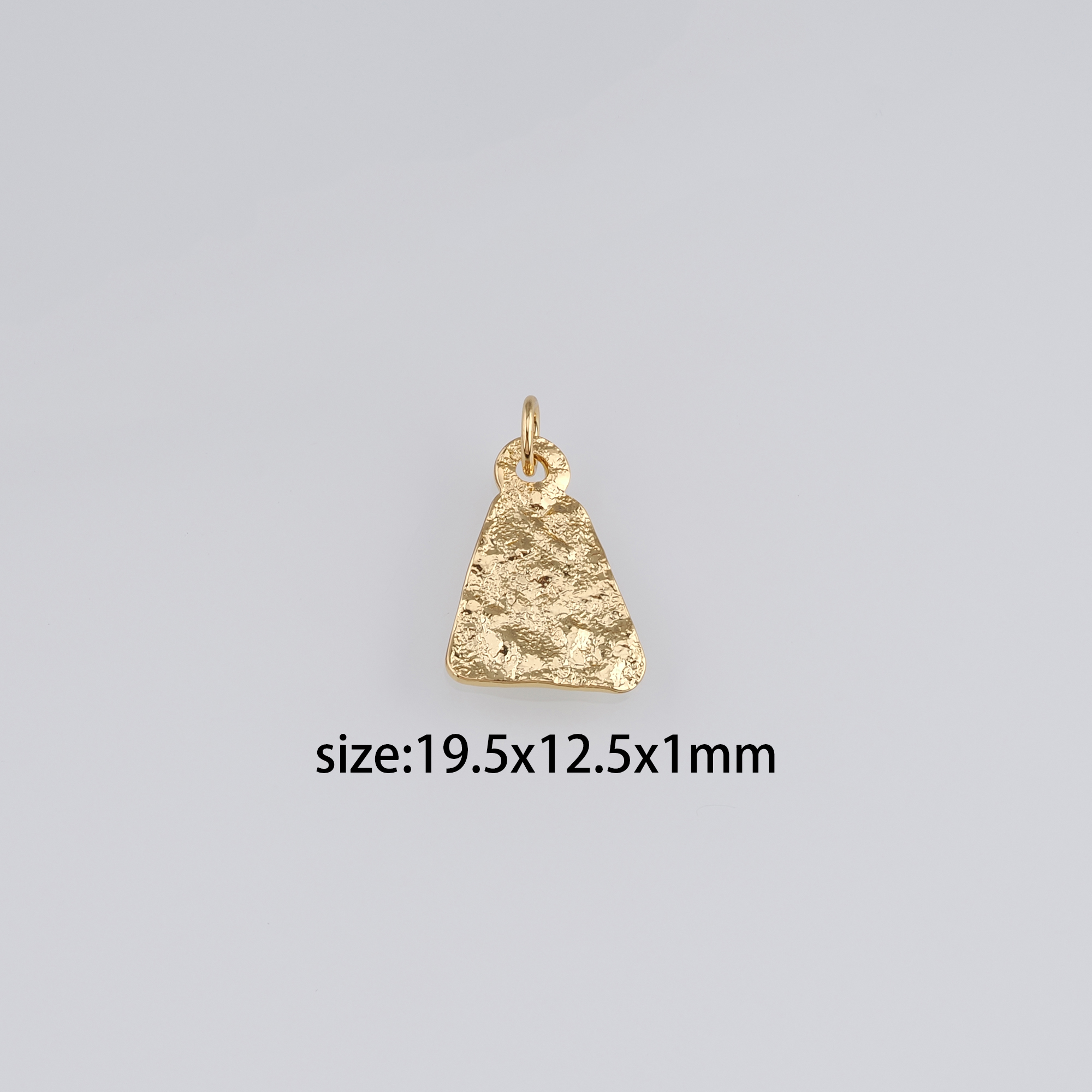 18K Gold Filled Triangle Pendant,Dainty Geometric Charm Earrings Necklace for DIY Jewelry Making Supply