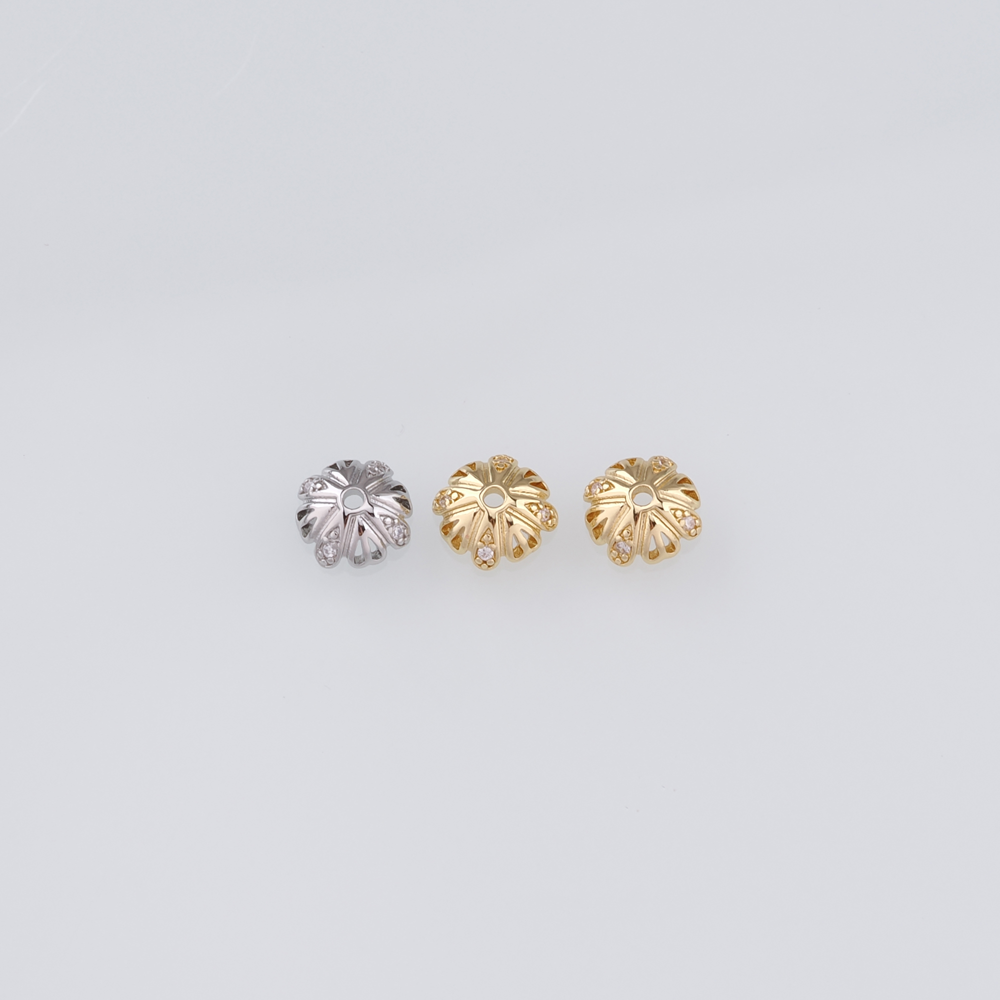 18K Gold Filled Bead Caps,Flower Bead Caps for Bracelet Jewelry Necklace Making Supply
