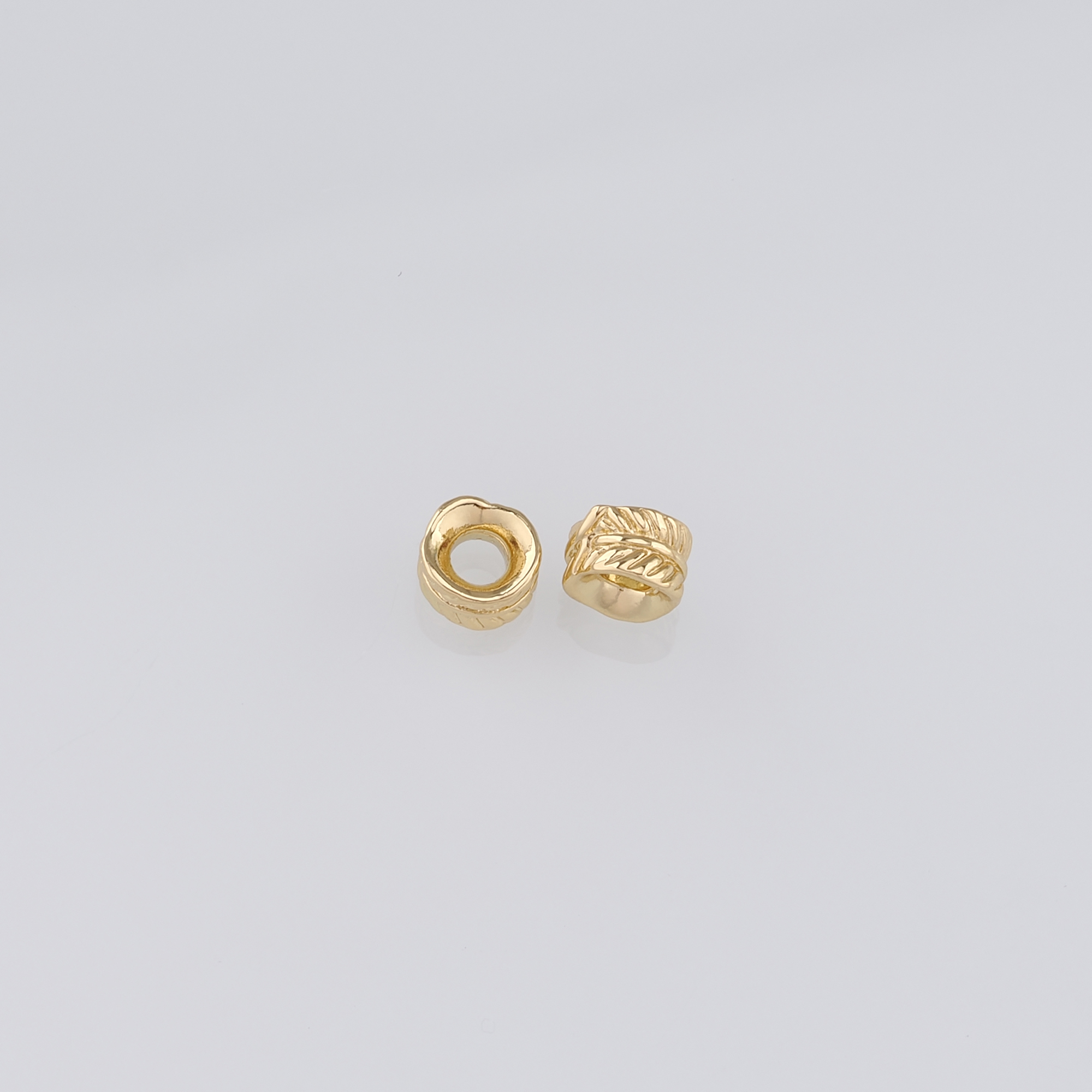 18K Gold Filled Feather Spacer Beads,Dainty Feather Beads for Bracelet Jewelry Necklace Making Supply