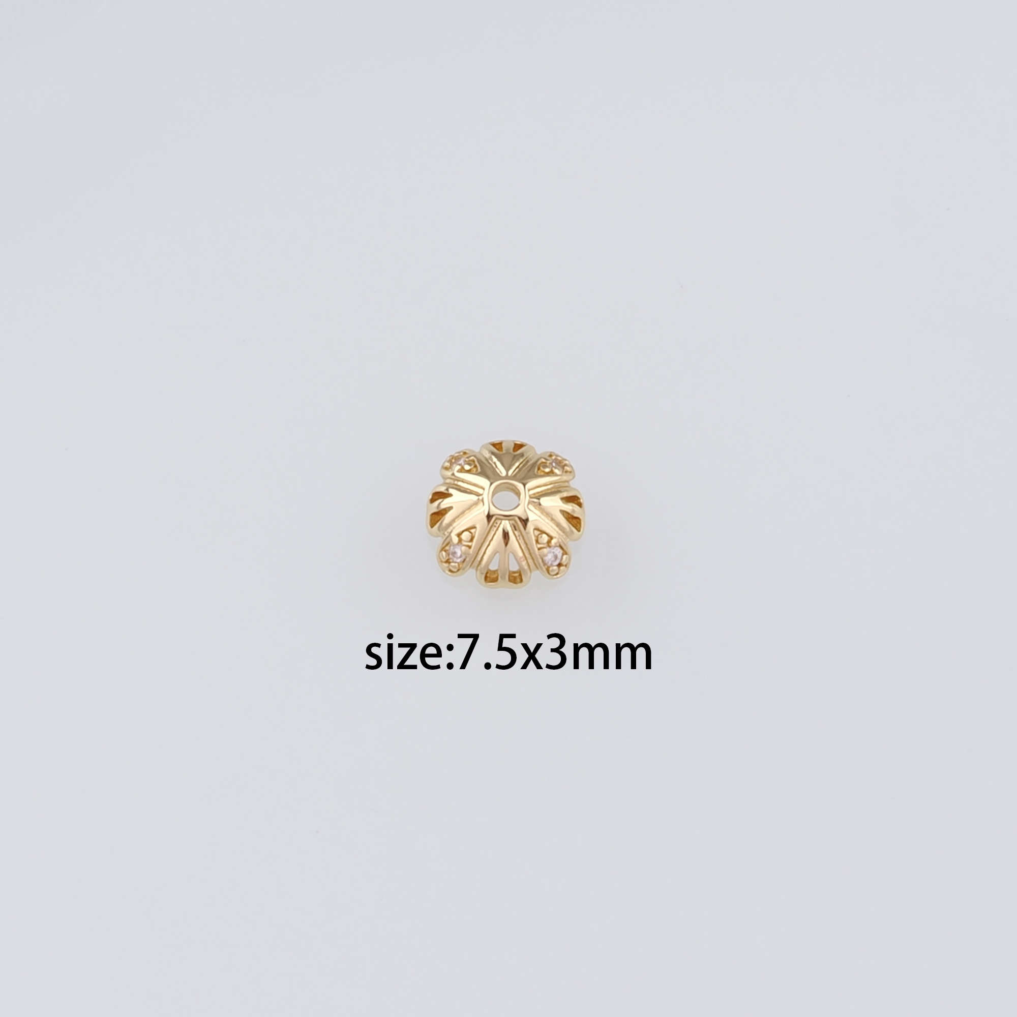 18K Gold Filled Bead Caps,Flower Bead Caps for Bracelet Jewelry Necklace Making Supply