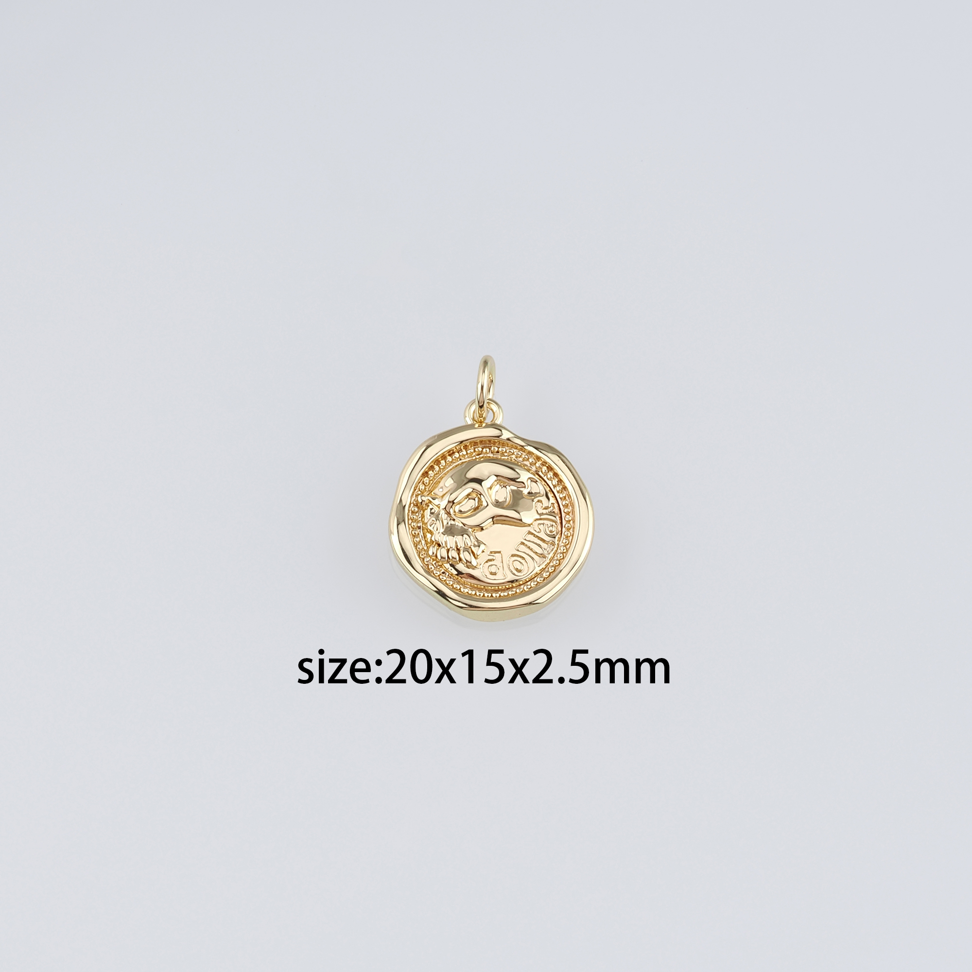 18K Gold Filled Dollar Pendant,Dainty Money Charm Earrings Necklace for DIY Jewelry Making Supply