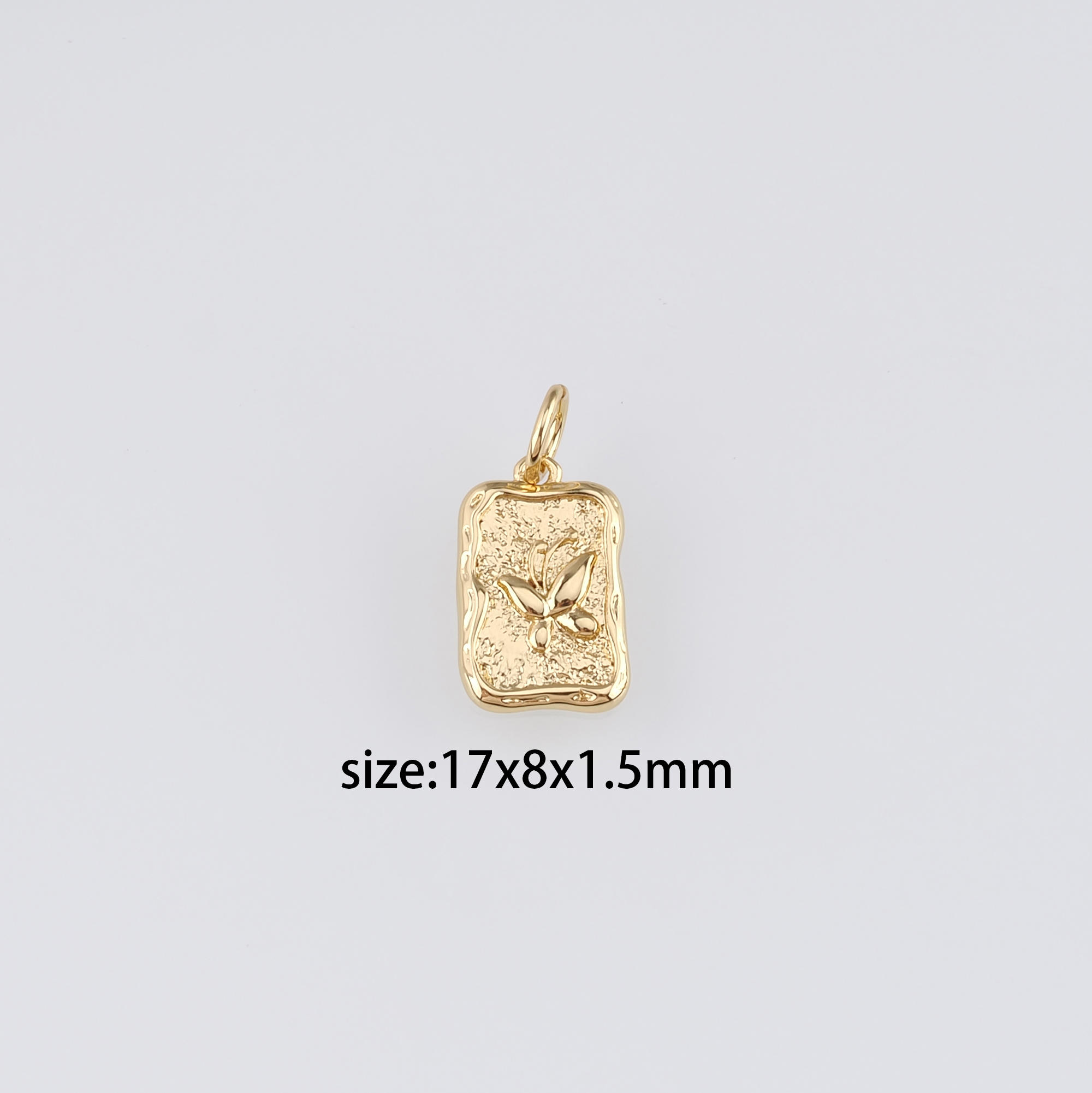 18K Gold Filled Butterfly Pendant,Dainty Butterfly Charm Earrings Necklace for DIY Jewelry Making Supply