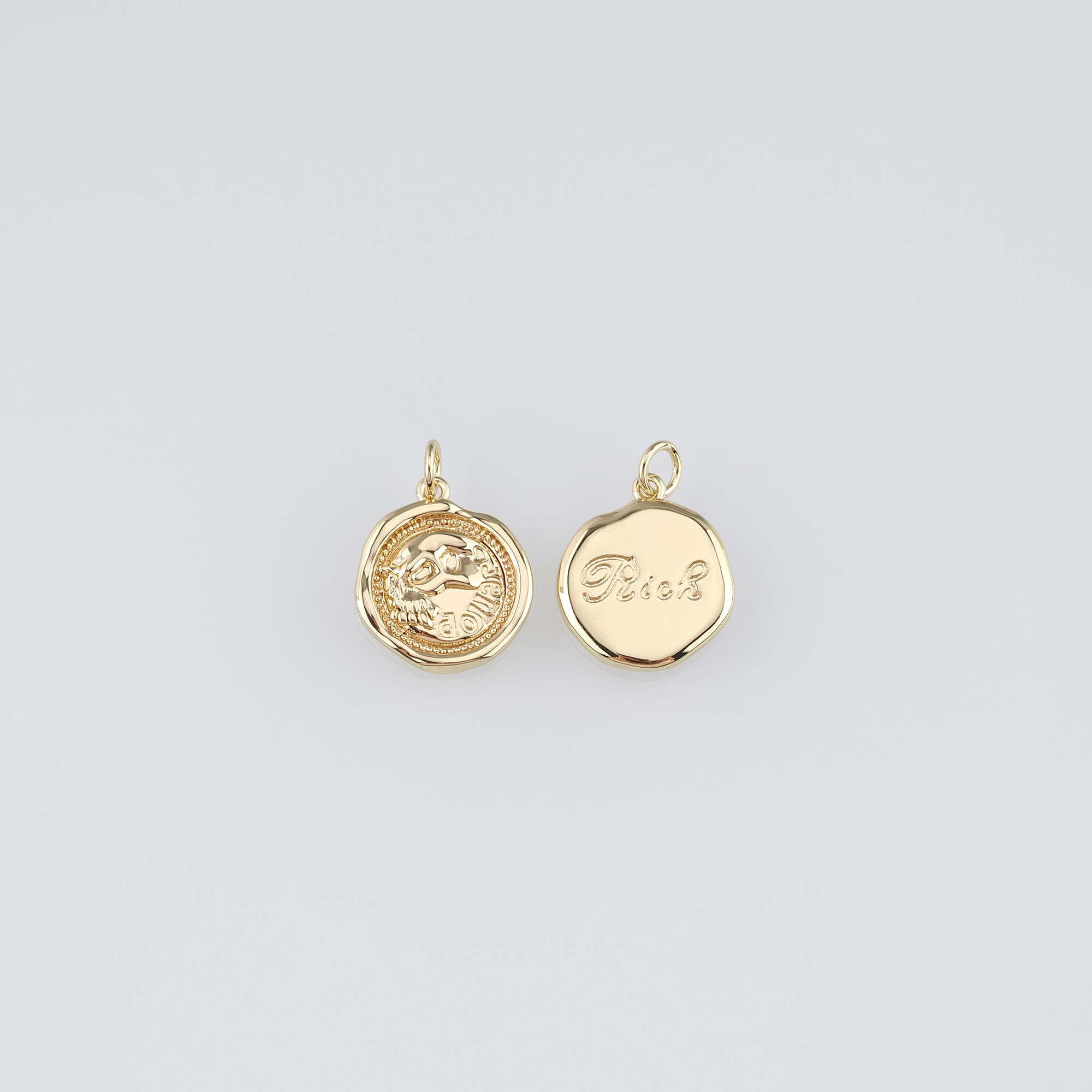 18K Gold Filled Dollar Pendant,Dainty Money Charm Earrings Necklace for DIY Jewelry Making Supply