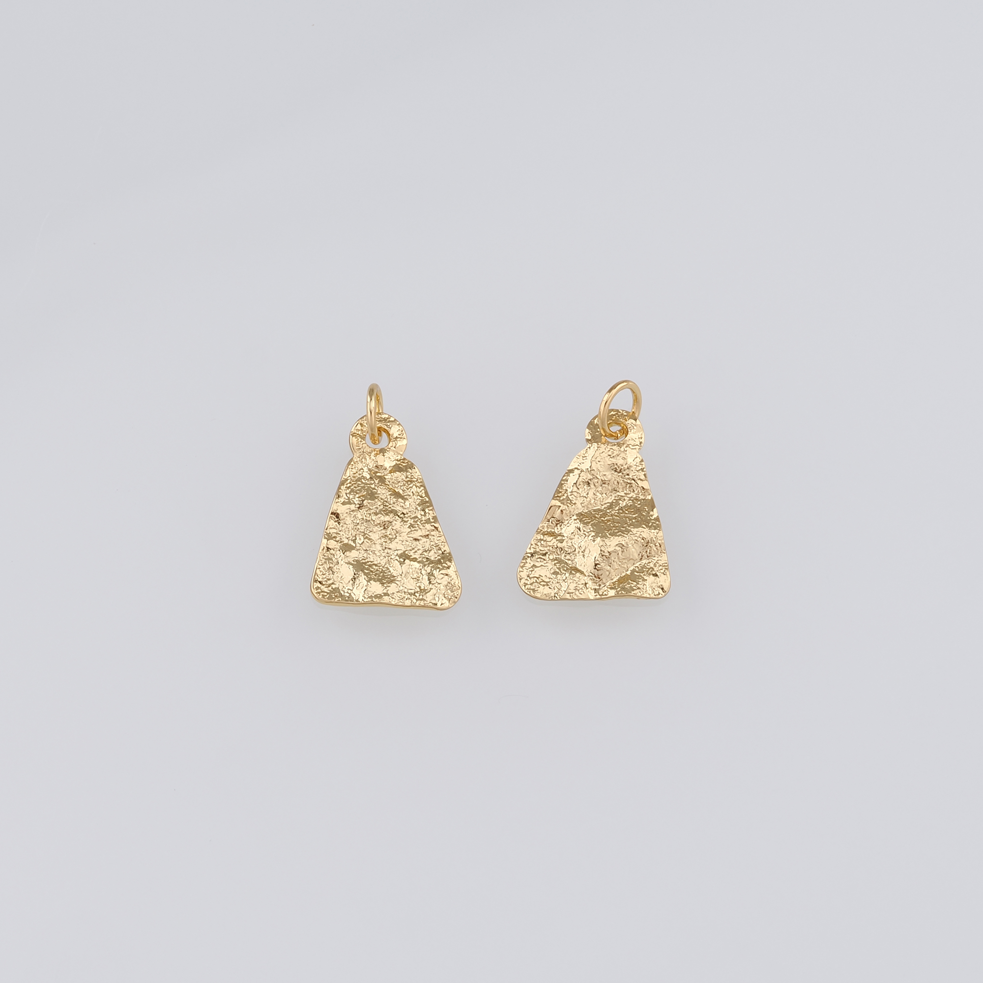 18K Gold Filled Triangle Pendant,Dainty Geometric Charm Earrings Necklace for DIY Jewelry Making Supply