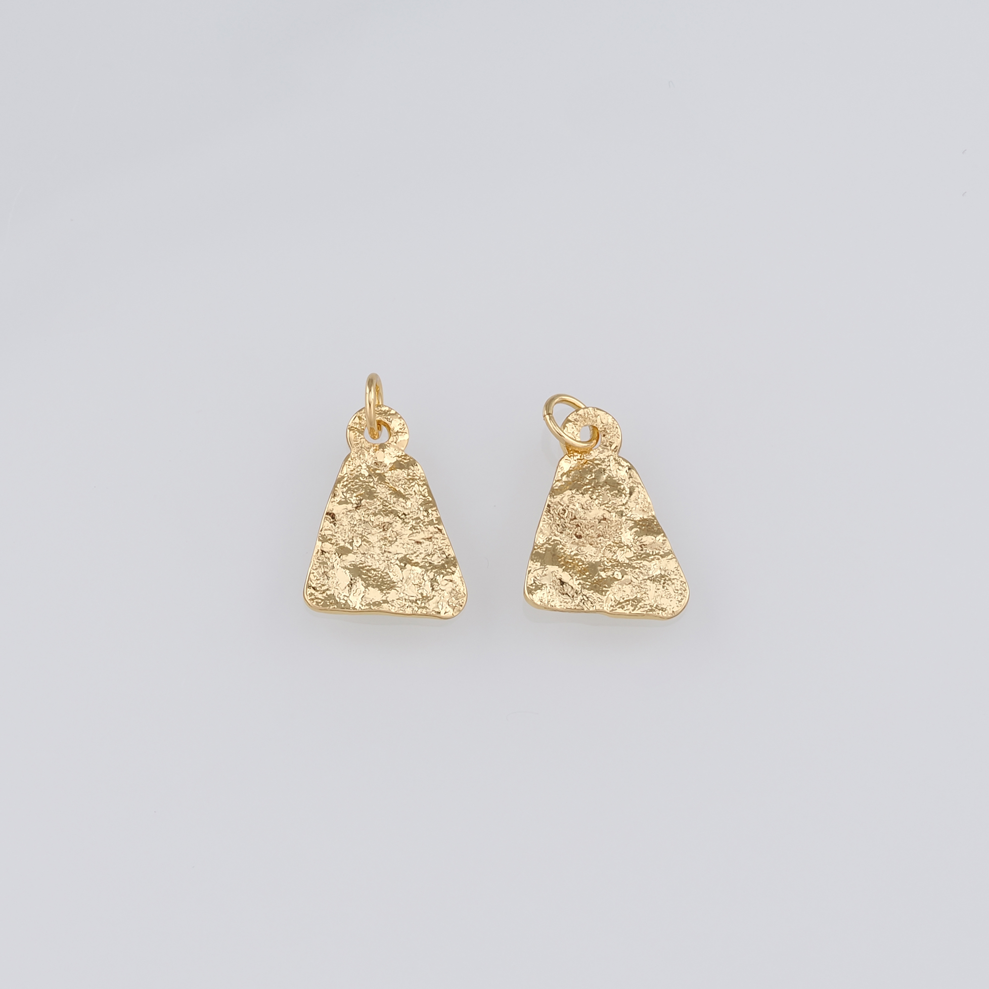 18K Gold Filled Triangle Pendant,Dainty Geometric Charm Earrings Necklace for DIY Jewelry Making Supply