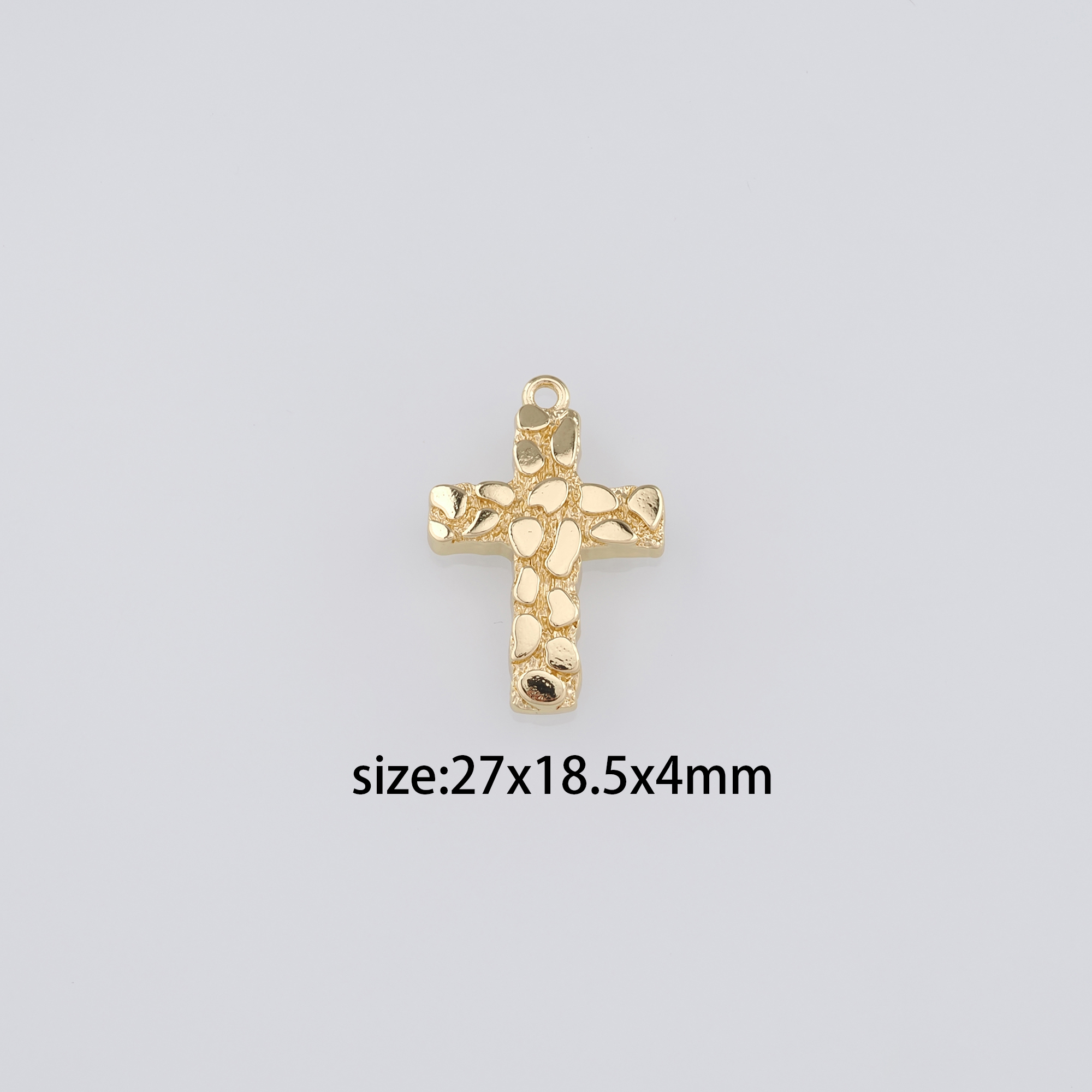 18K Gold Filled Cross Pendant,Dainty Cross Charm Earrings Necklace for DIY Jewelry Making Supply