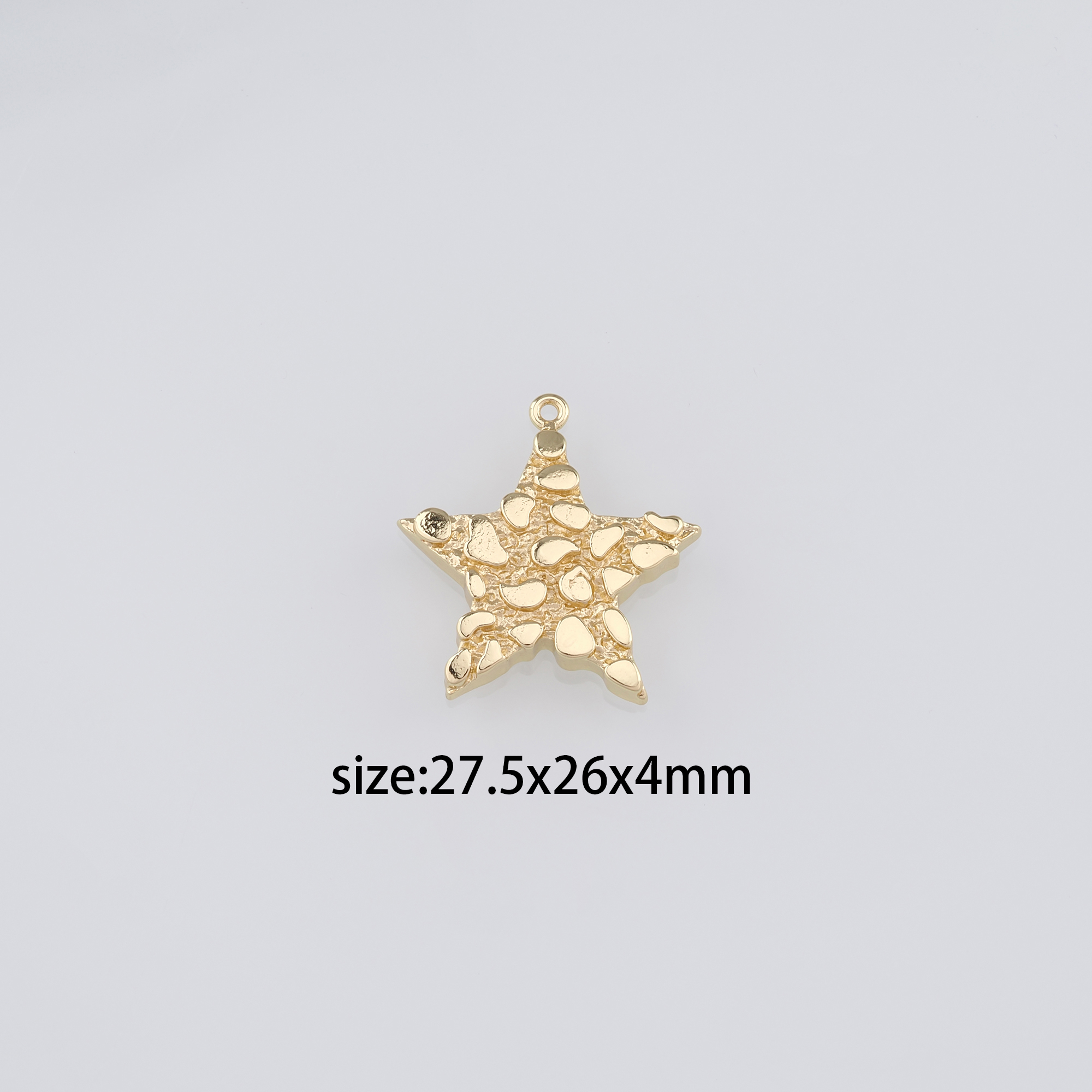 18K Gold Filled Star Pendant,Celestial Charm,Dainty Star Earrings Necklace for DIY Jewelry Making Supply